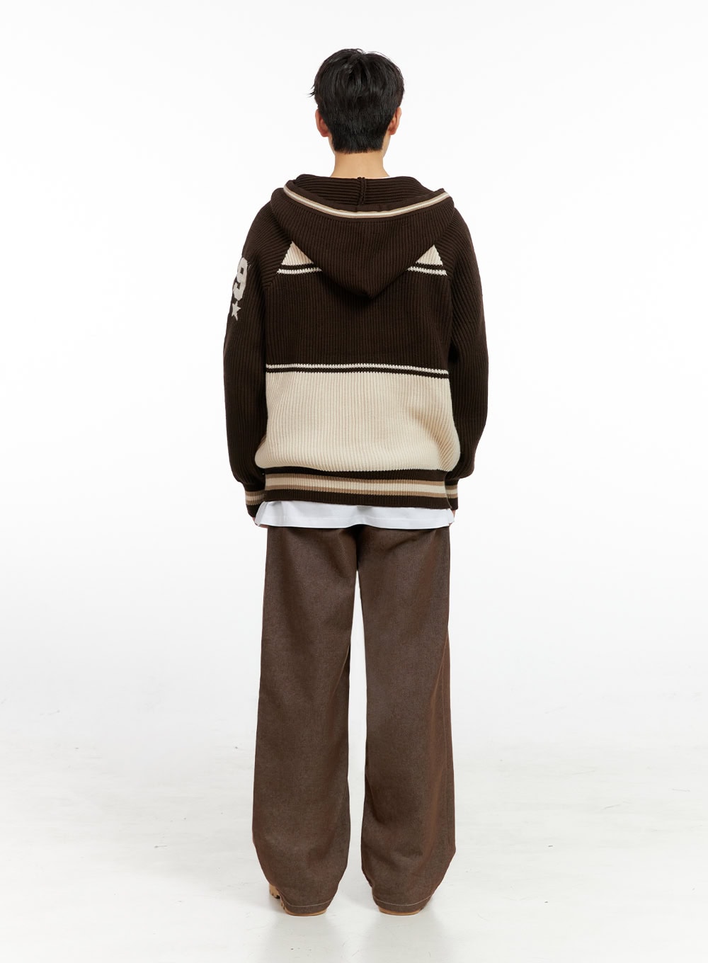 Men's Classic Denim Wide Leg Jeans (Brown) IN422