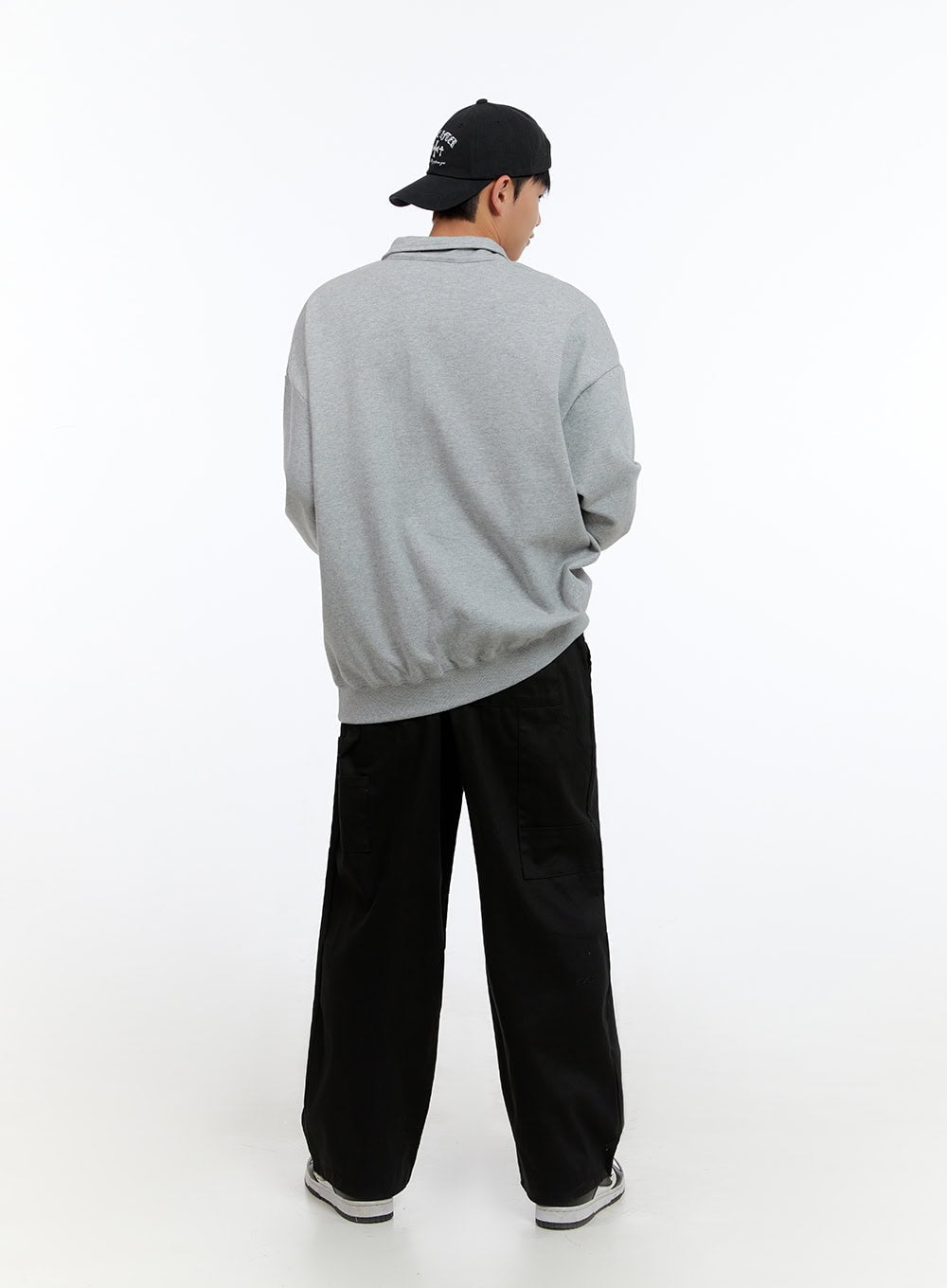 Men's Cozy Half Zip Sweatshirt  (Gray) IS412