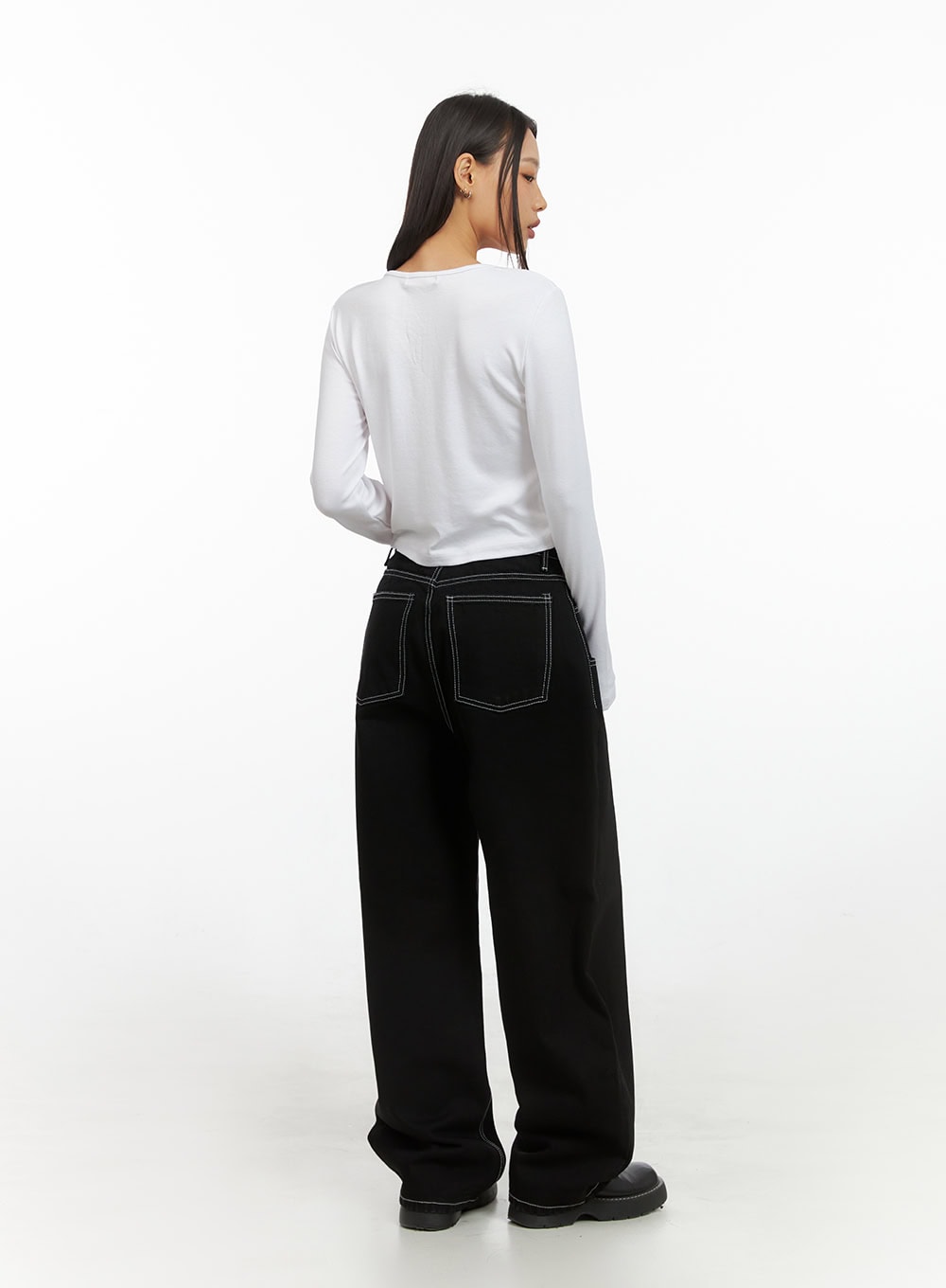 Isis Stitched Wide Jeans IS427