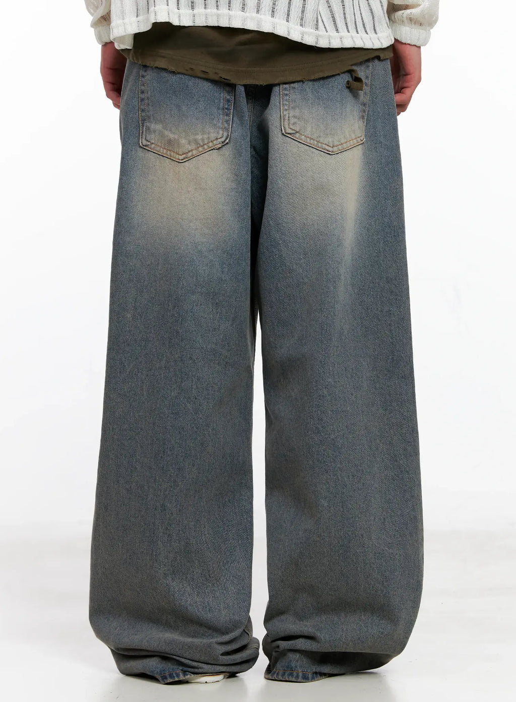Men's Washed Vintage Denim Jeans IG511