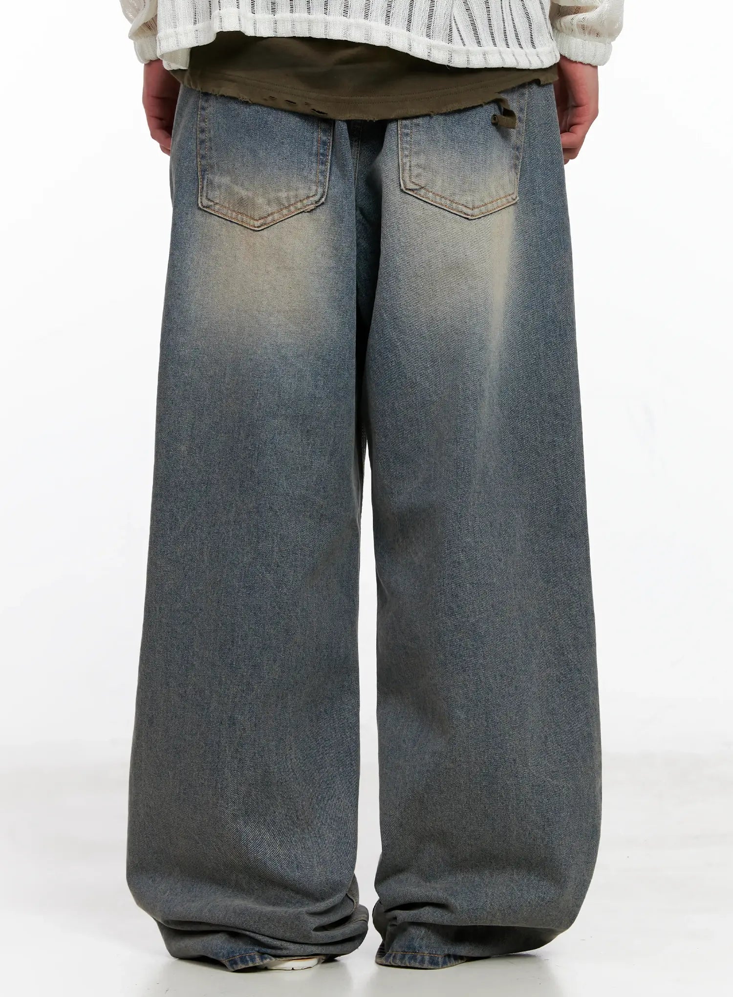 Men's Washed Vintage Denim Jeans IG511