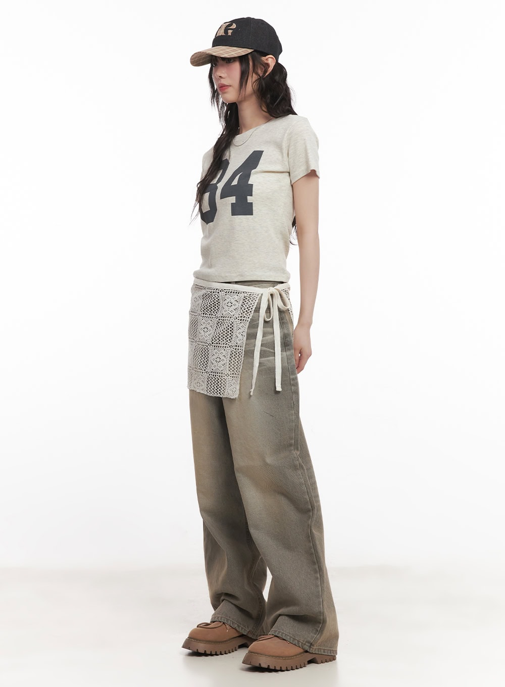 Joey Washed Wide-Leg Jeans CM528