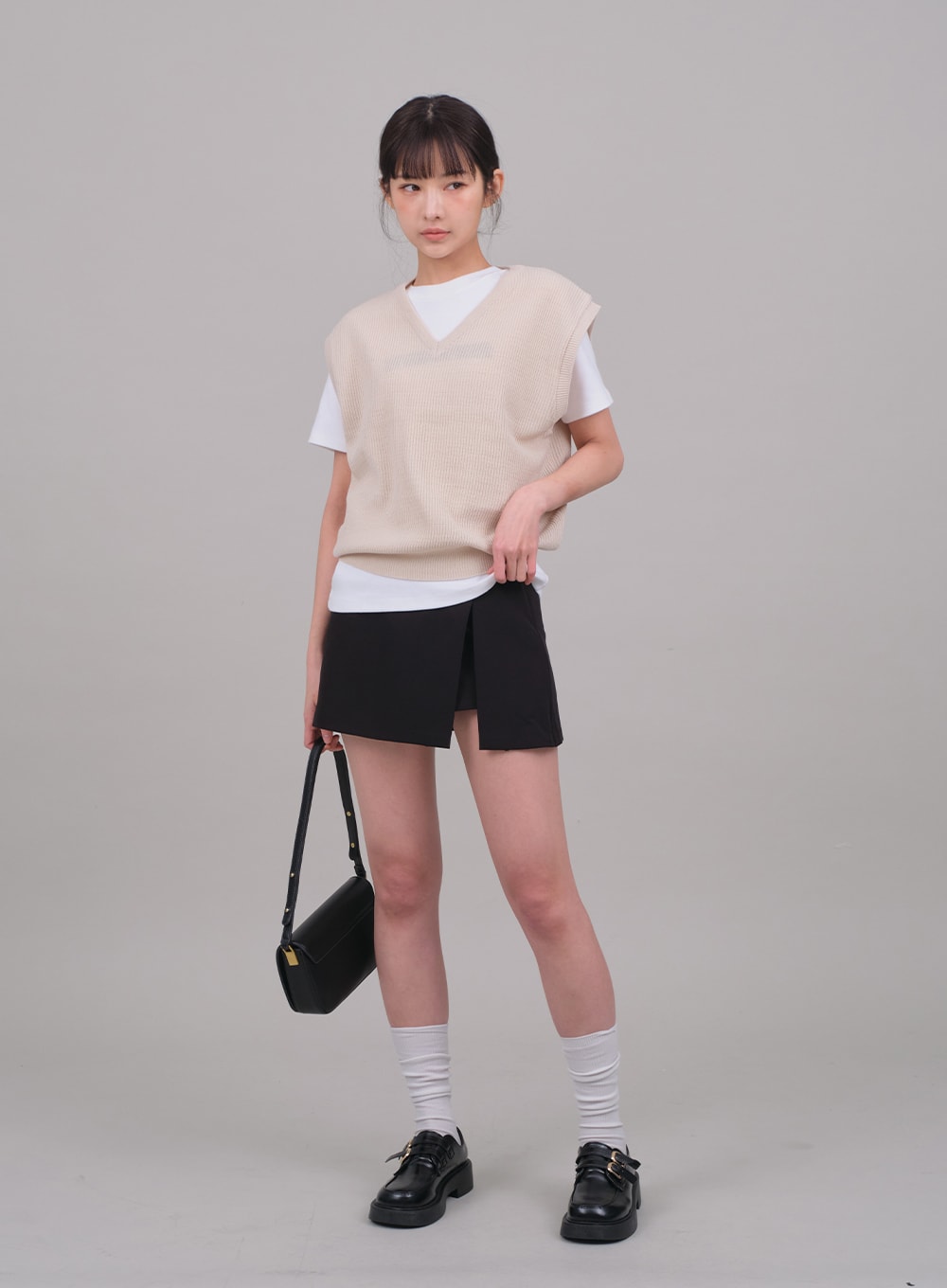 Skort with Front Slit C2701