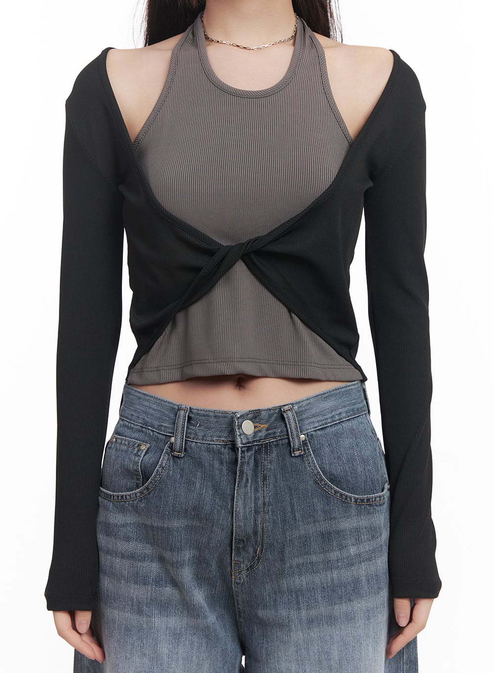 Twisted Bolero Halter Top CM528