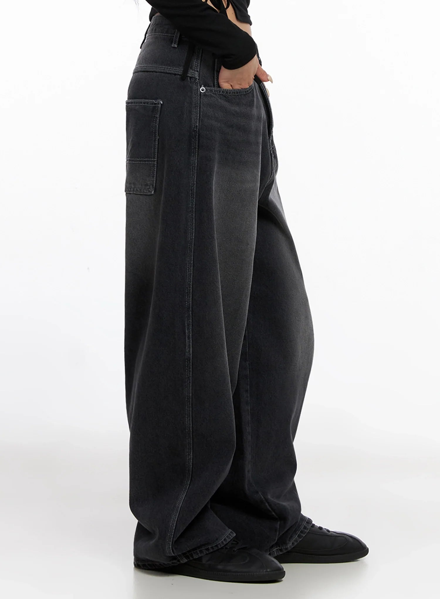 Casual Wide-Leg Baggy Jeans IS515
