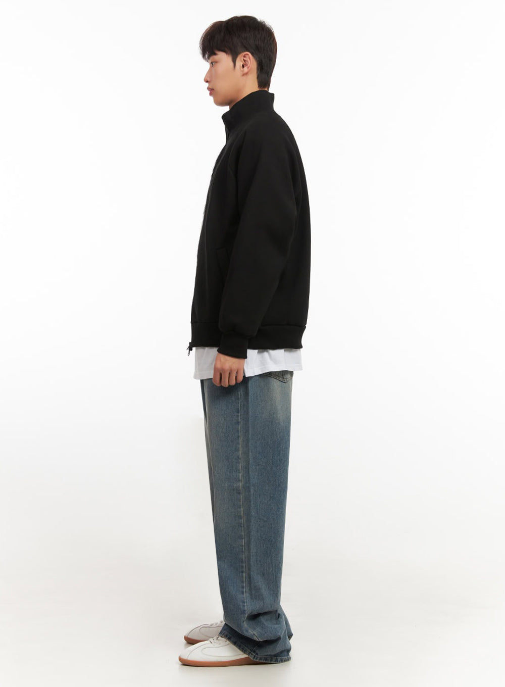 Men's Button-Neck Zip-Up Jacket IF517