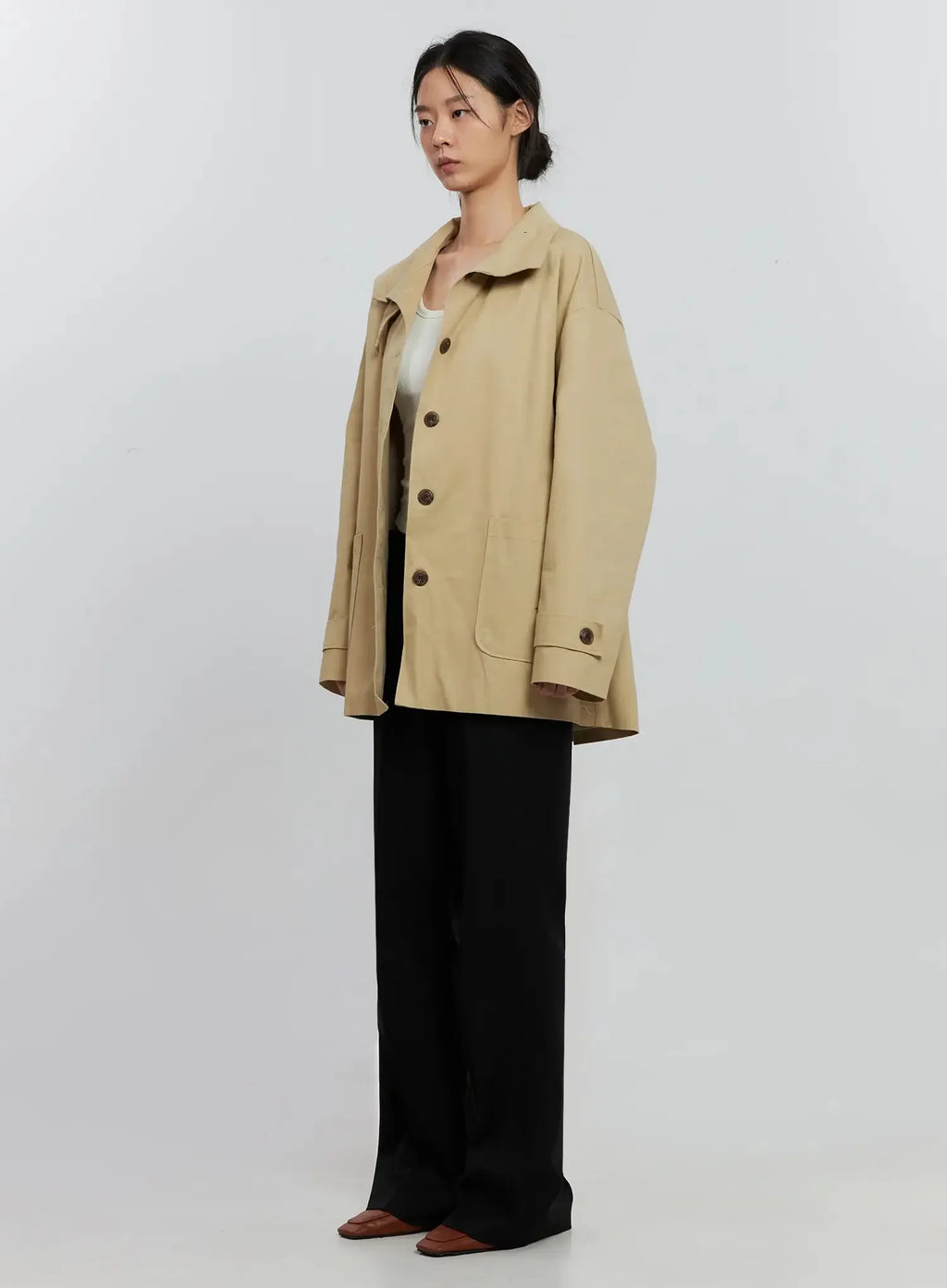 Classic Short Trench Jacket IS516