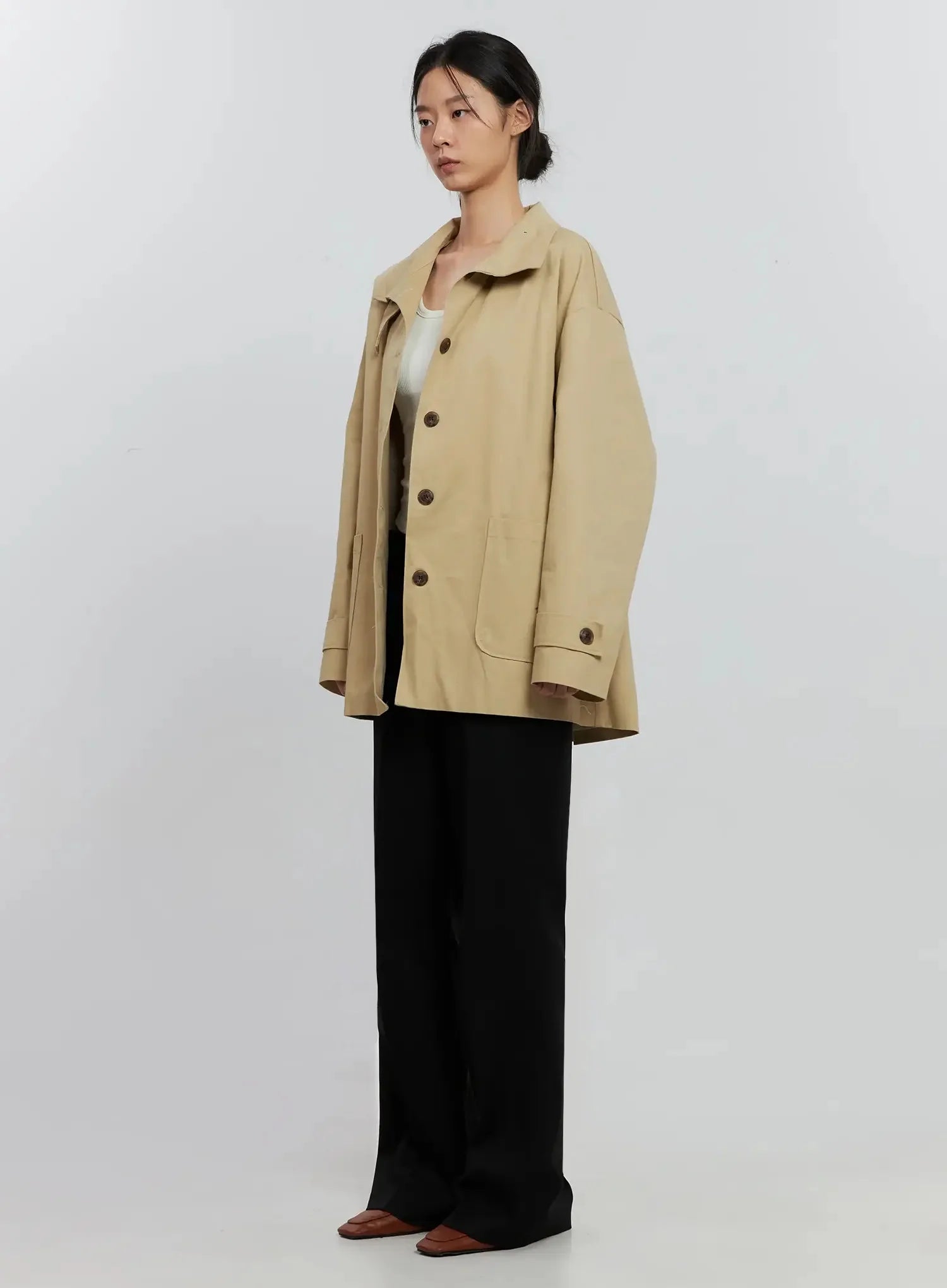 Classic Short Trench Jacket IS516