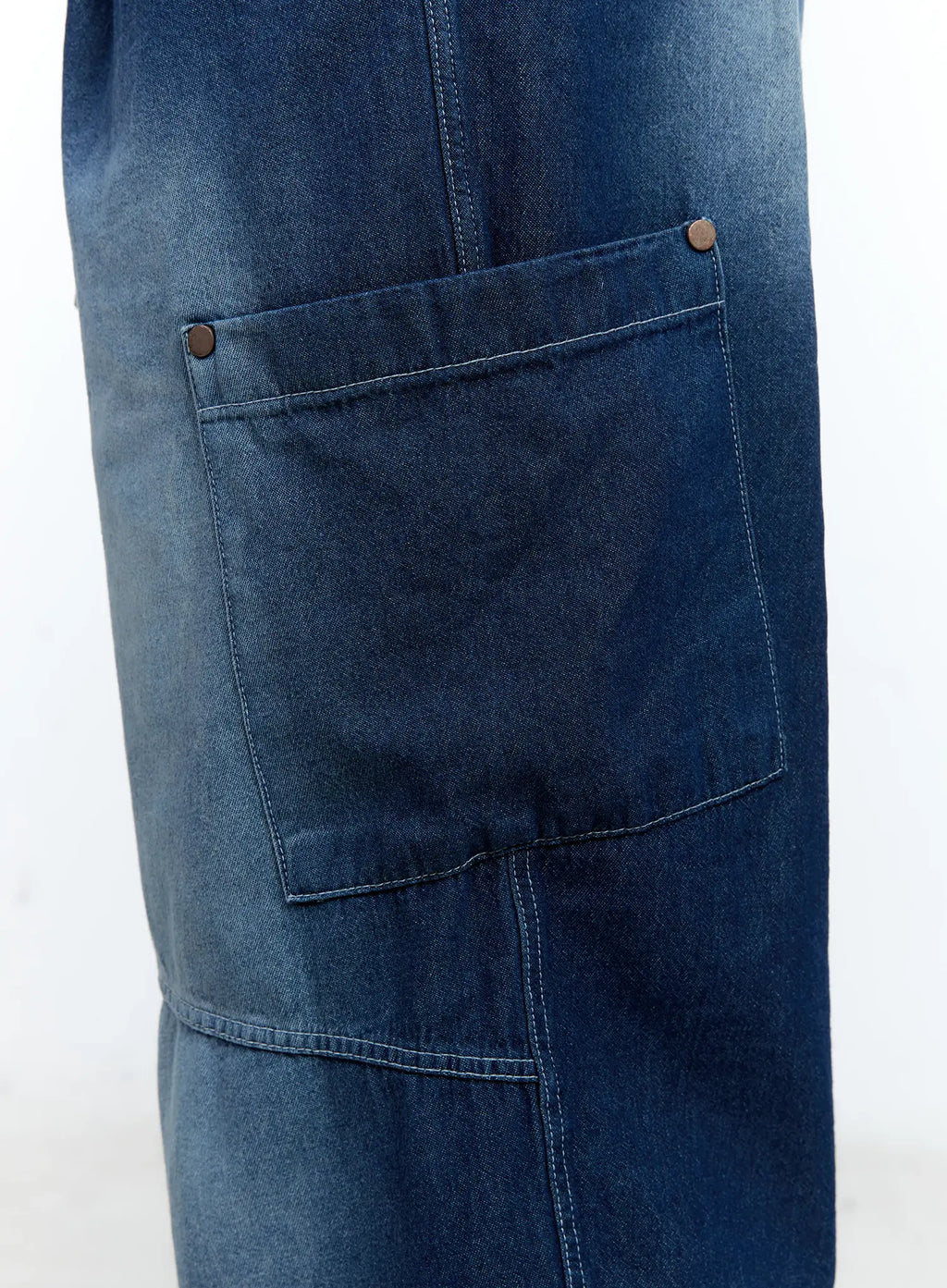 Men's Rivet Detail Wide Jeans IL517