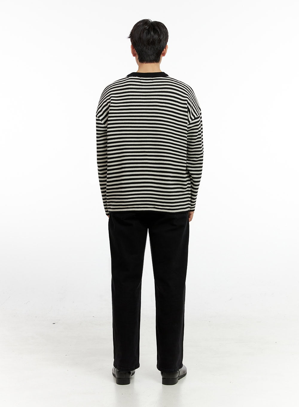 Men's Acrylic Striped Long Sleeve Top IN422