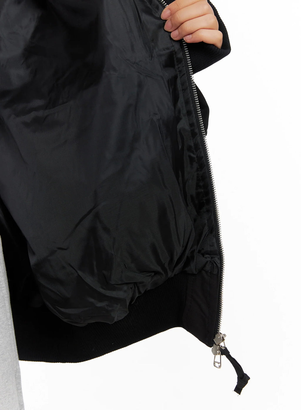 Oversized Zipper Bomber Jacket IG528