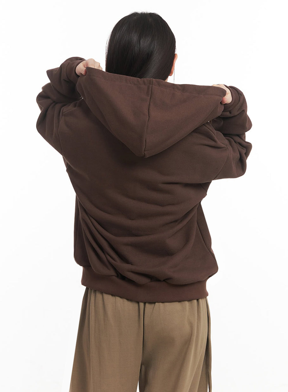 Graphic Oversize Zip-Up Hooded Jacket IM528