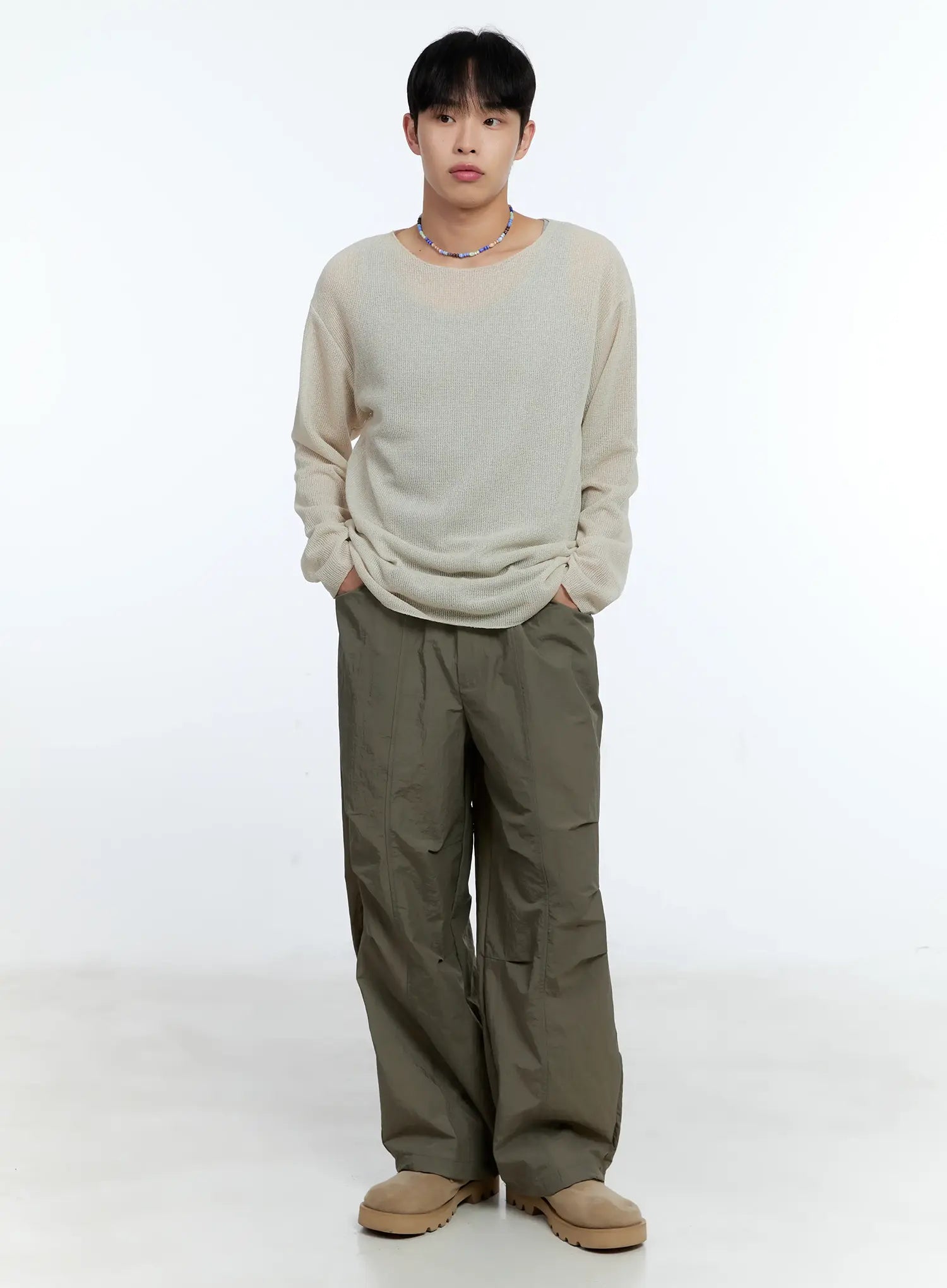 Men's Lightweight Long Sleeve Knit Top IG519