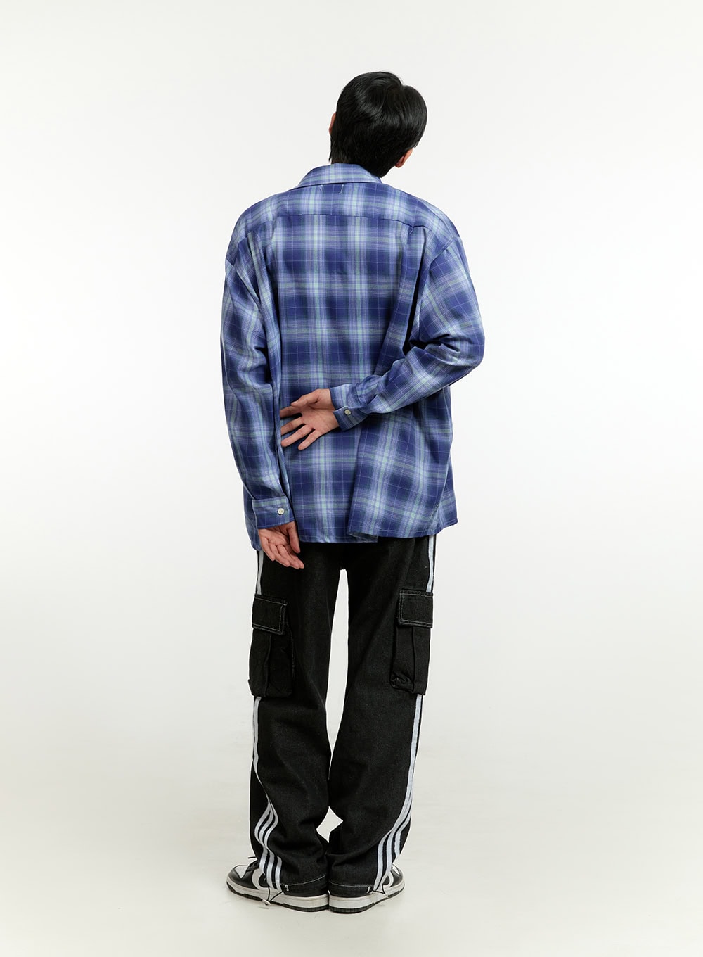 Men's Checkered Buttoned Collar Shirt IL412