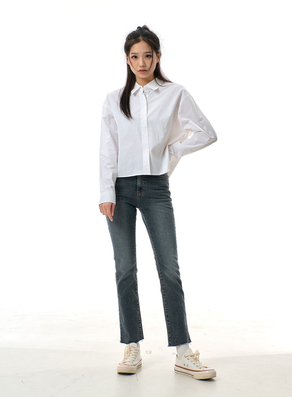 Cropped Button Shirt BJ313