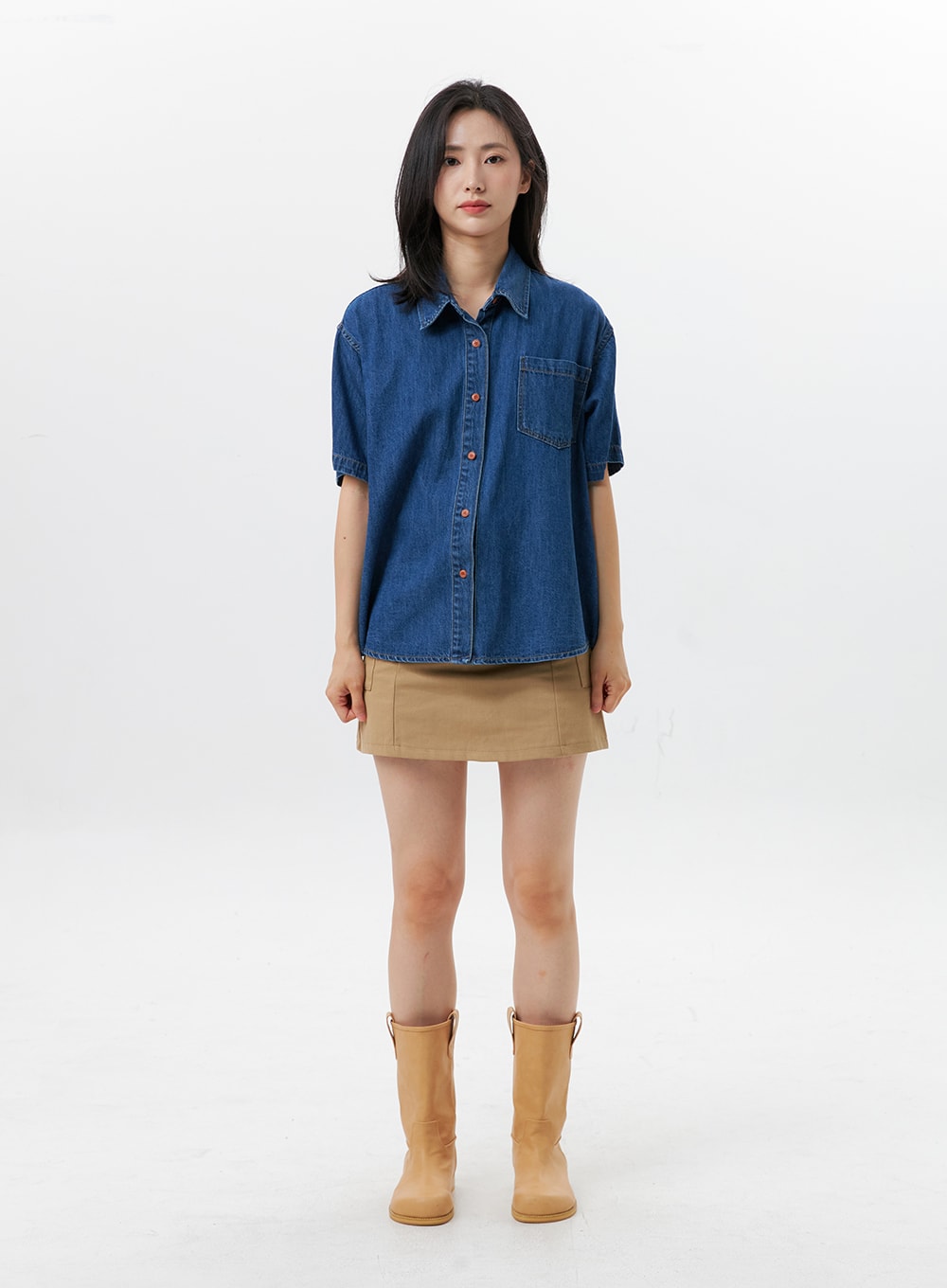 Denim Short Sleeve Shirt OG315