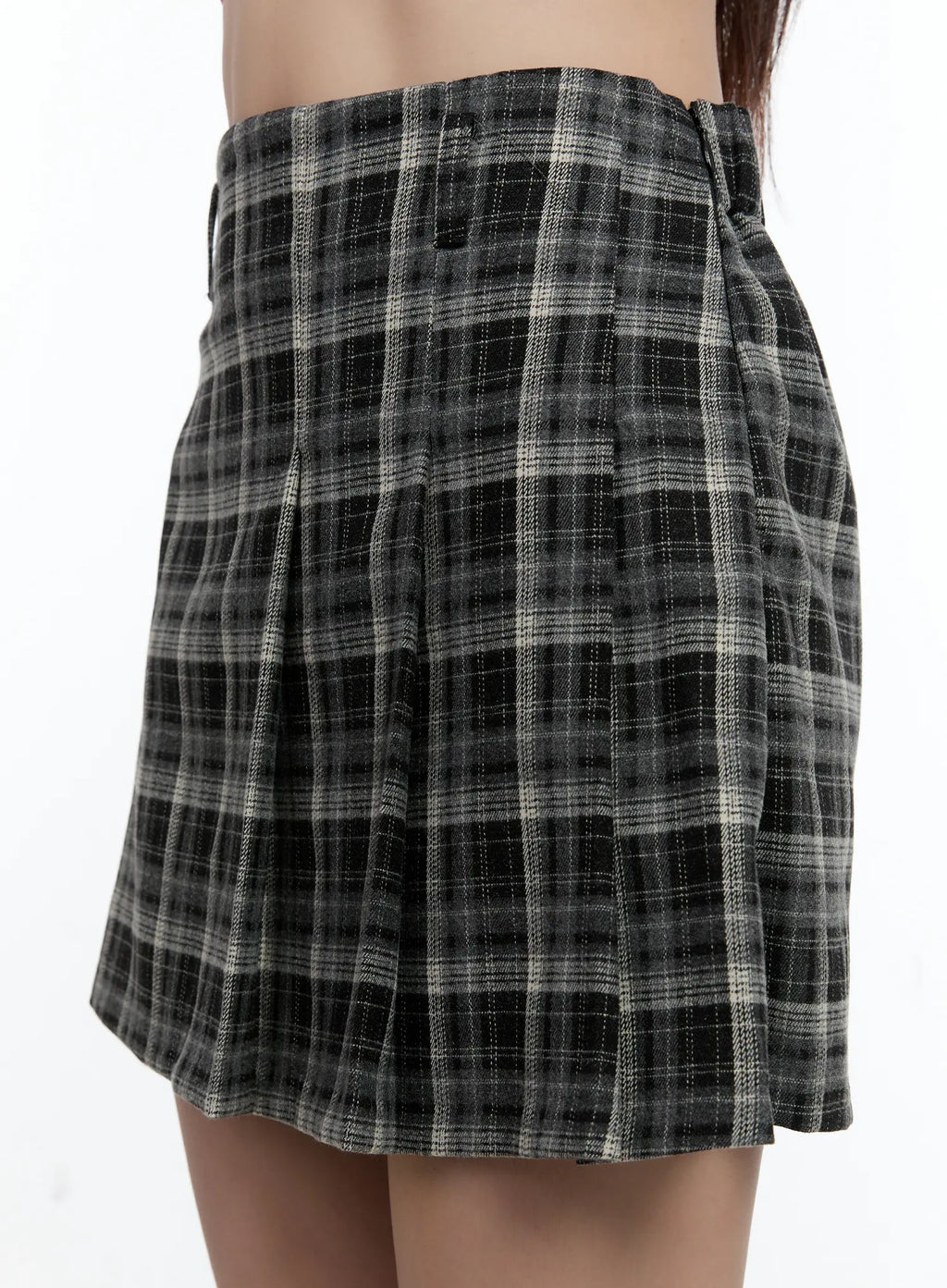 Plaid Pleated A-Line Skirt CS518