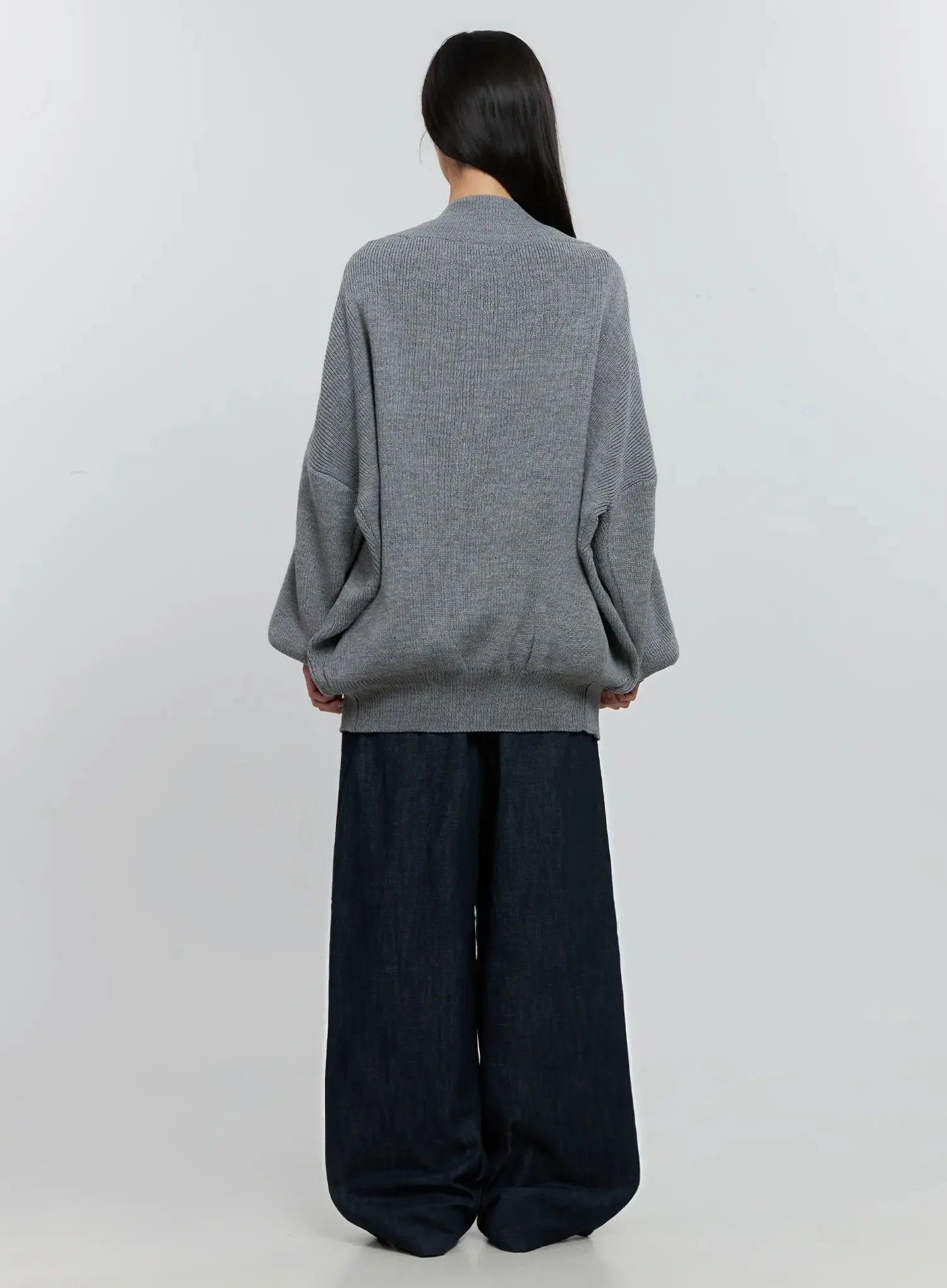 Ribbed Oversized Cardigan IS516