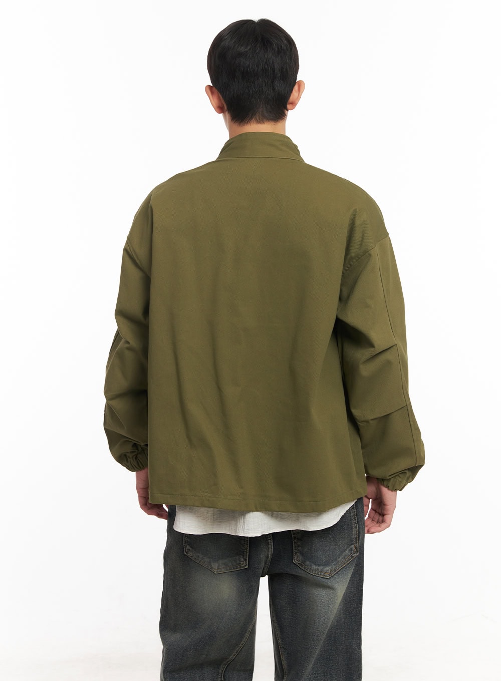 Men's Buttoned Zip-Up Coat IM514