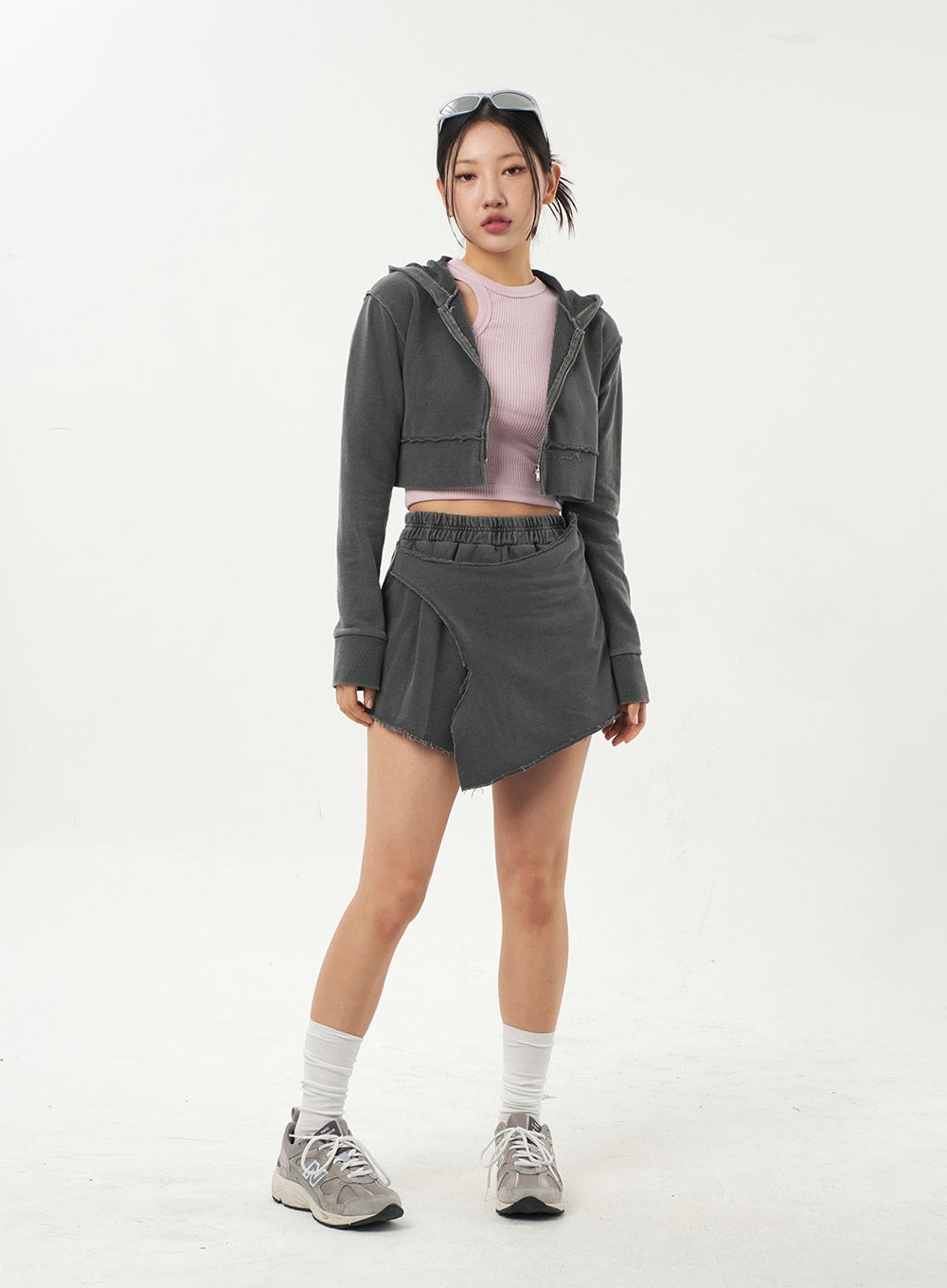Cropped Zip-Up Hoodie CA325