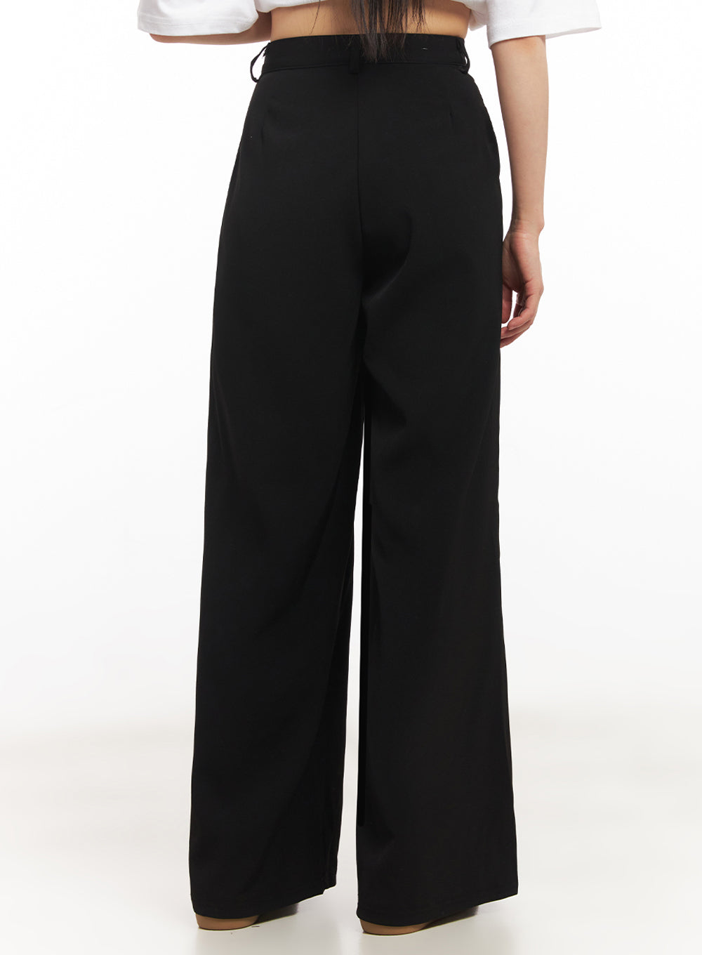 Pintuck Wide-Leg Slacks IY502