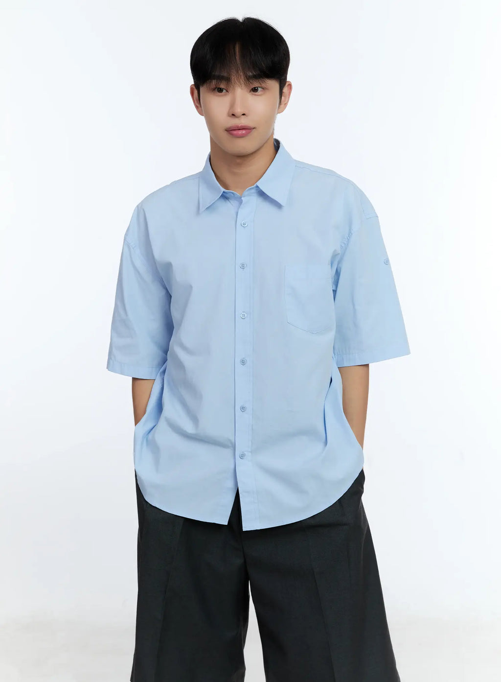 Men's Pocket Detail Short Sleeve Shirt IG519