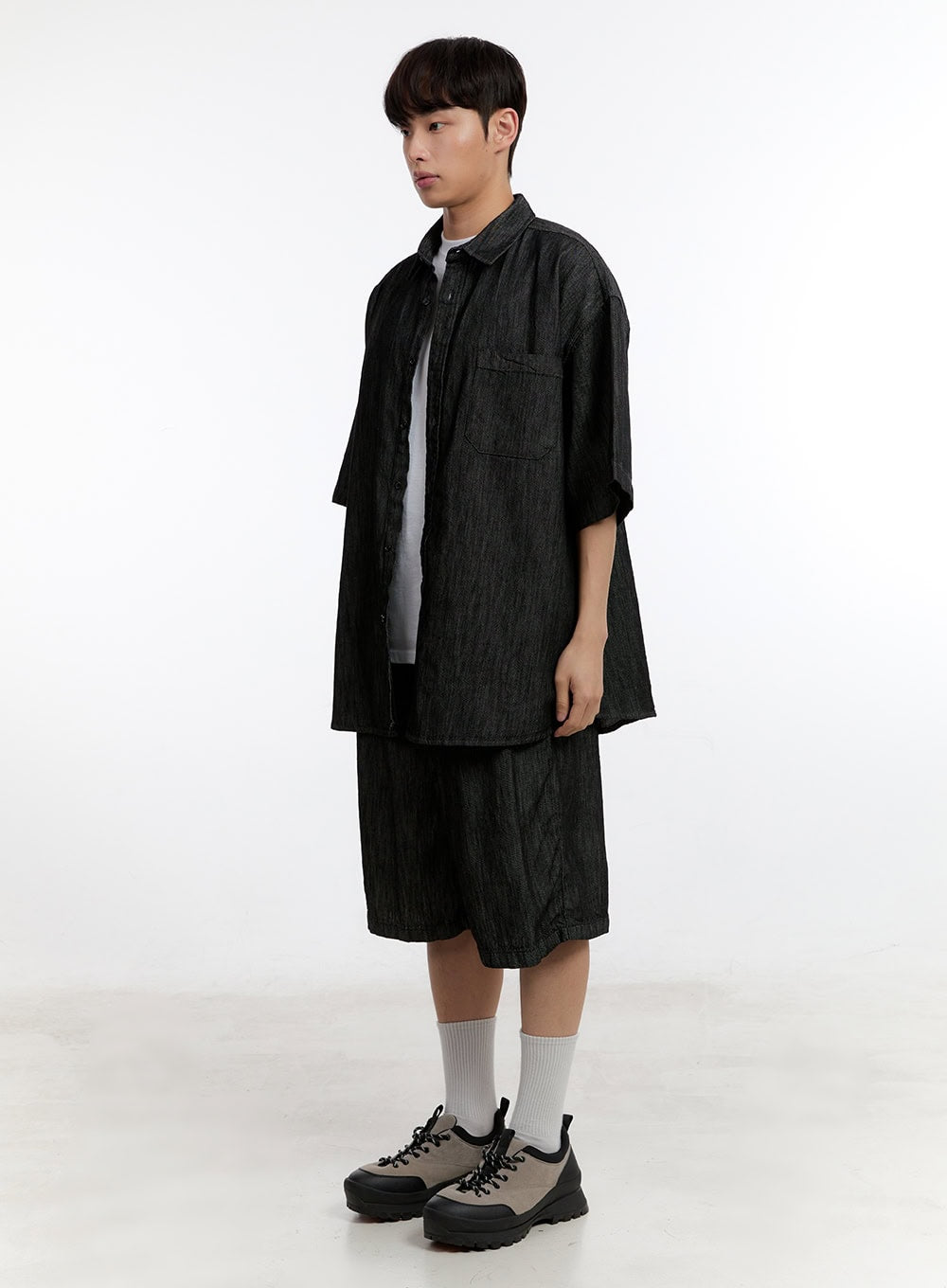 Men's Collared Oversized Shirt IA507