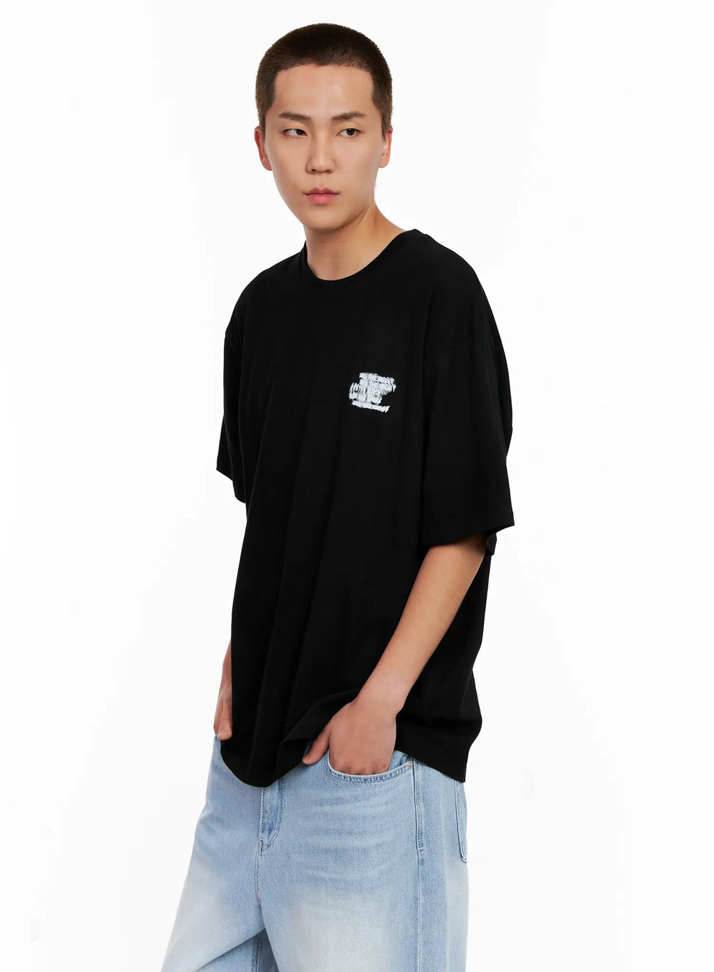 Men's Oversized Blurred Graphic Tee IG508