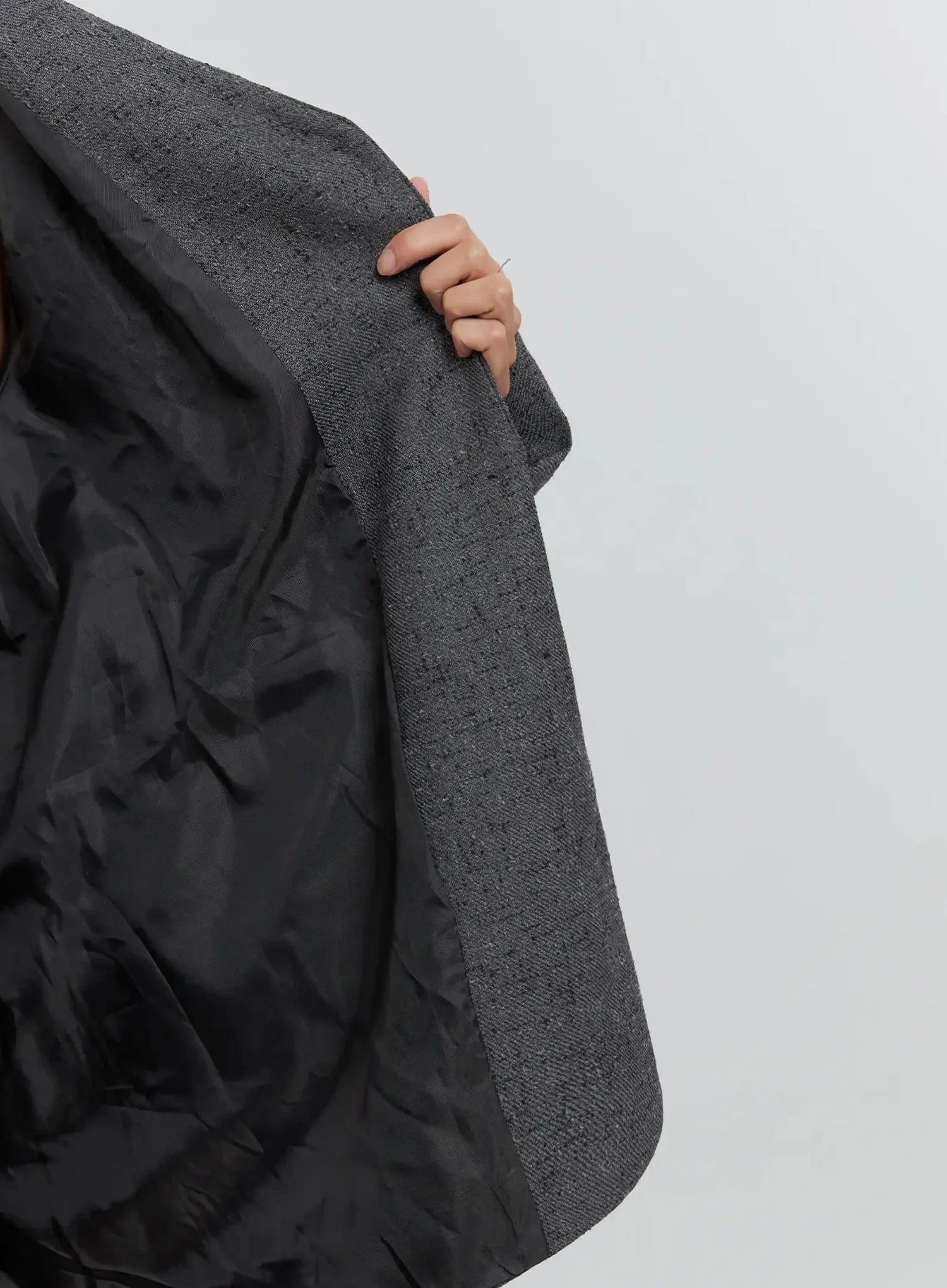 Oversized Collarless Blazer IS516