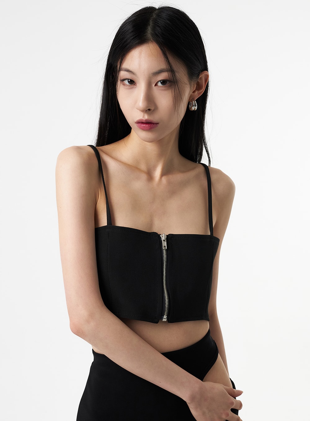 Zip-Up Cropped Top IA326