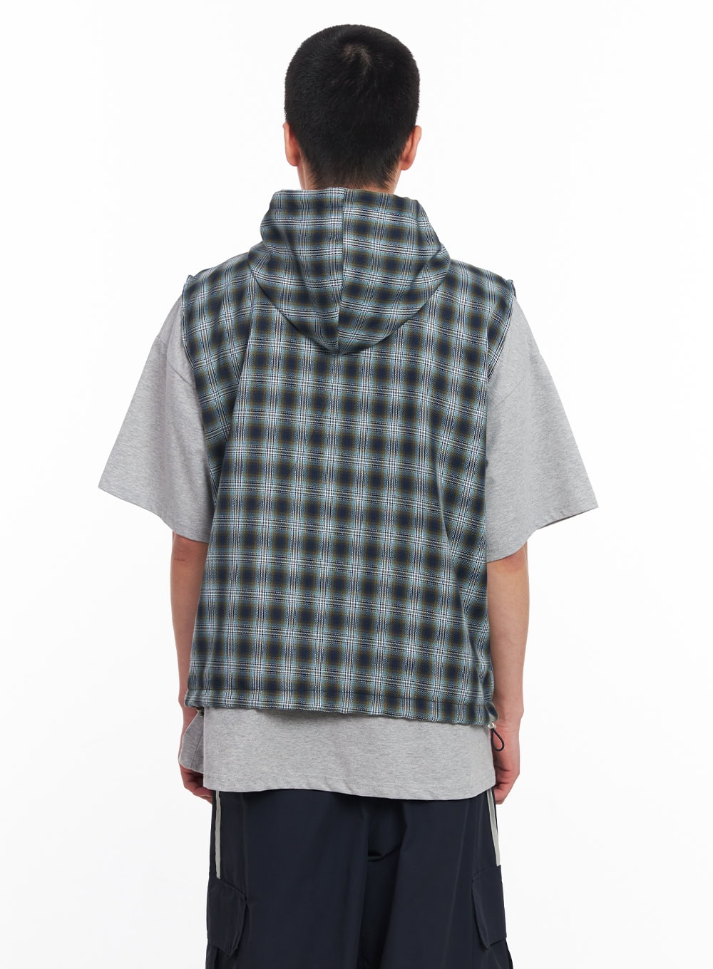 Men's Sleeveless Plaid Vest IU512