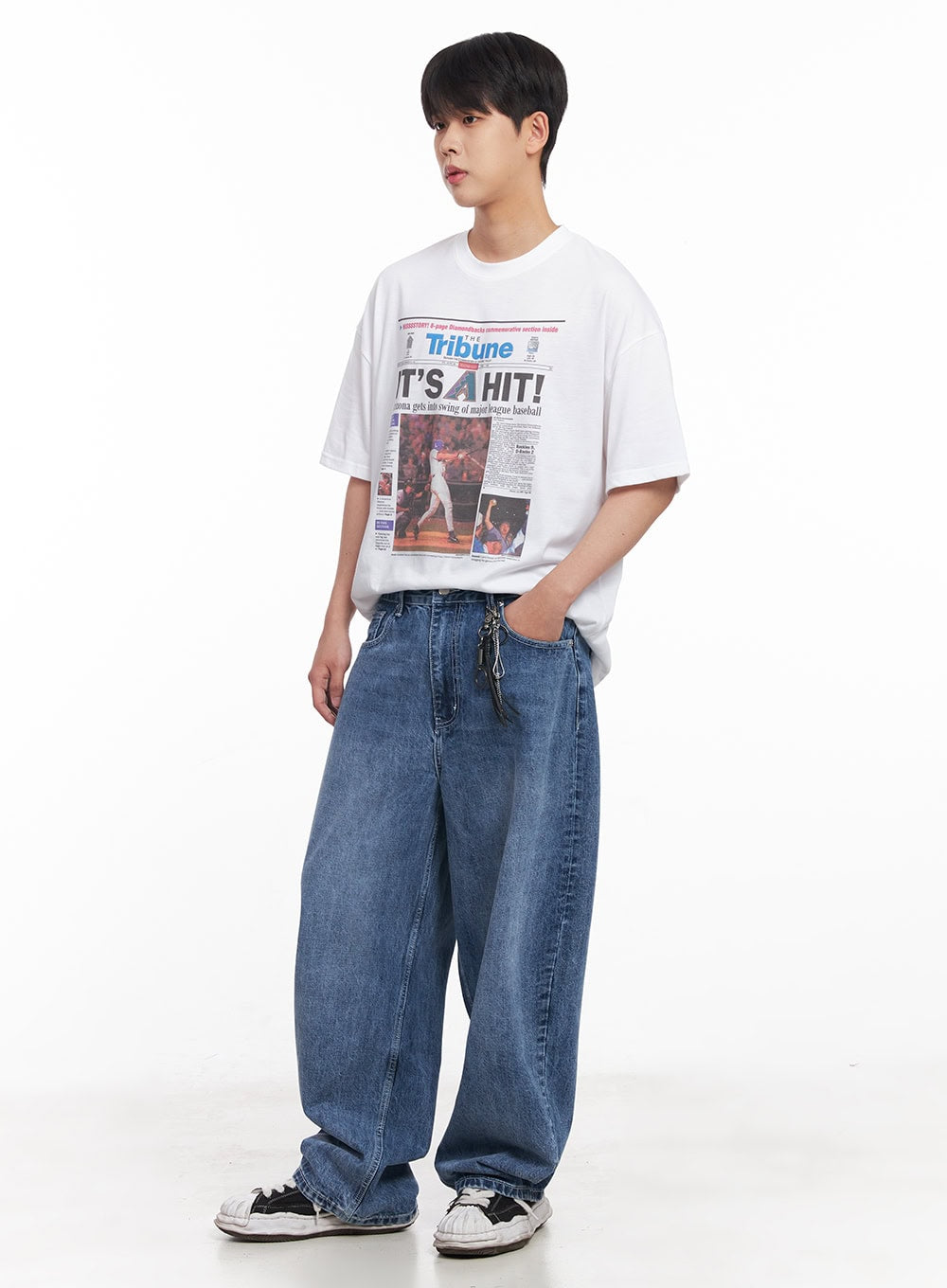 Men's Sport Graphic Oversized T-Shirt IY522