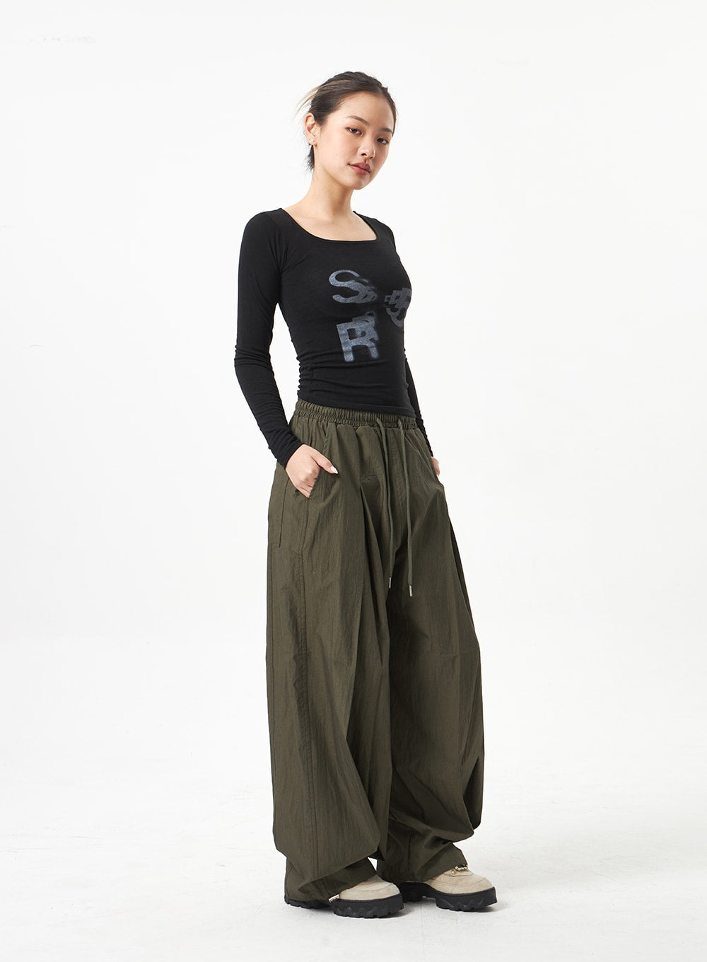 Square Neck Cropped Top CA318