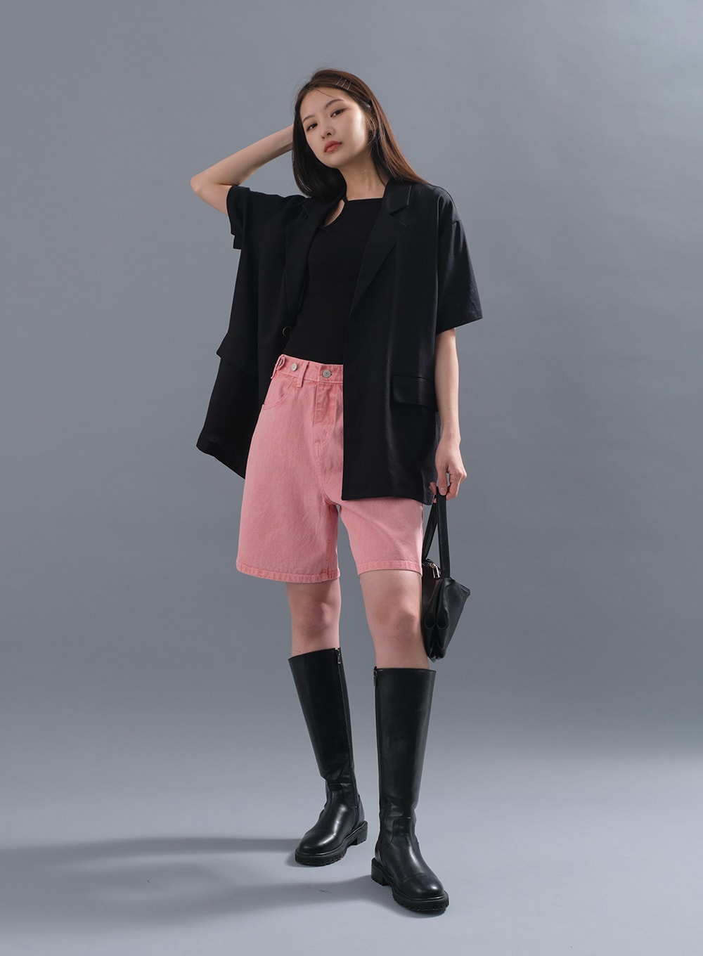 Linen Oversized Blazer Jacket CM12