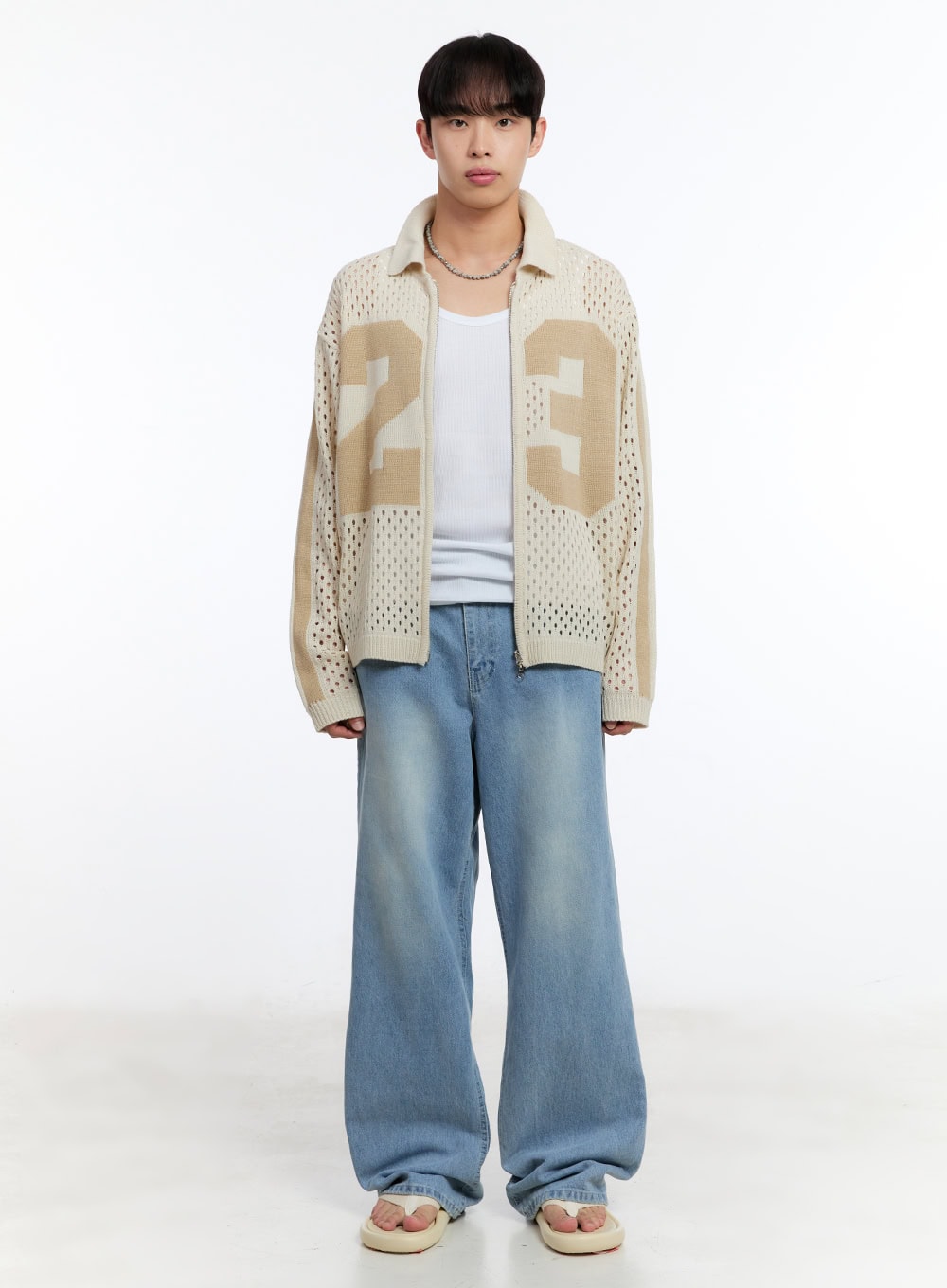 Men's Summer Zip-Up Sweater IY530