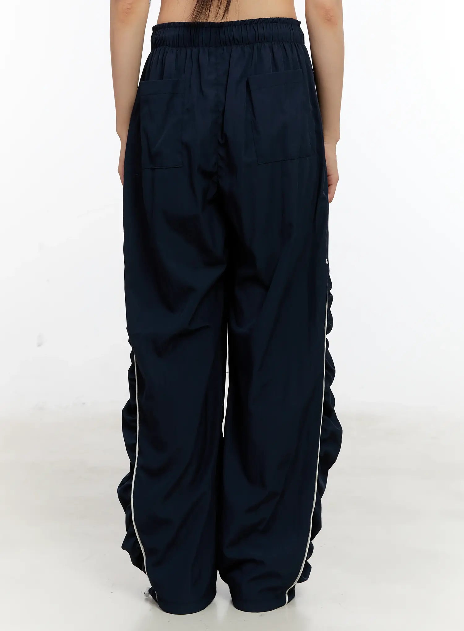 Wide-Leg Shirred Training Pants CL504