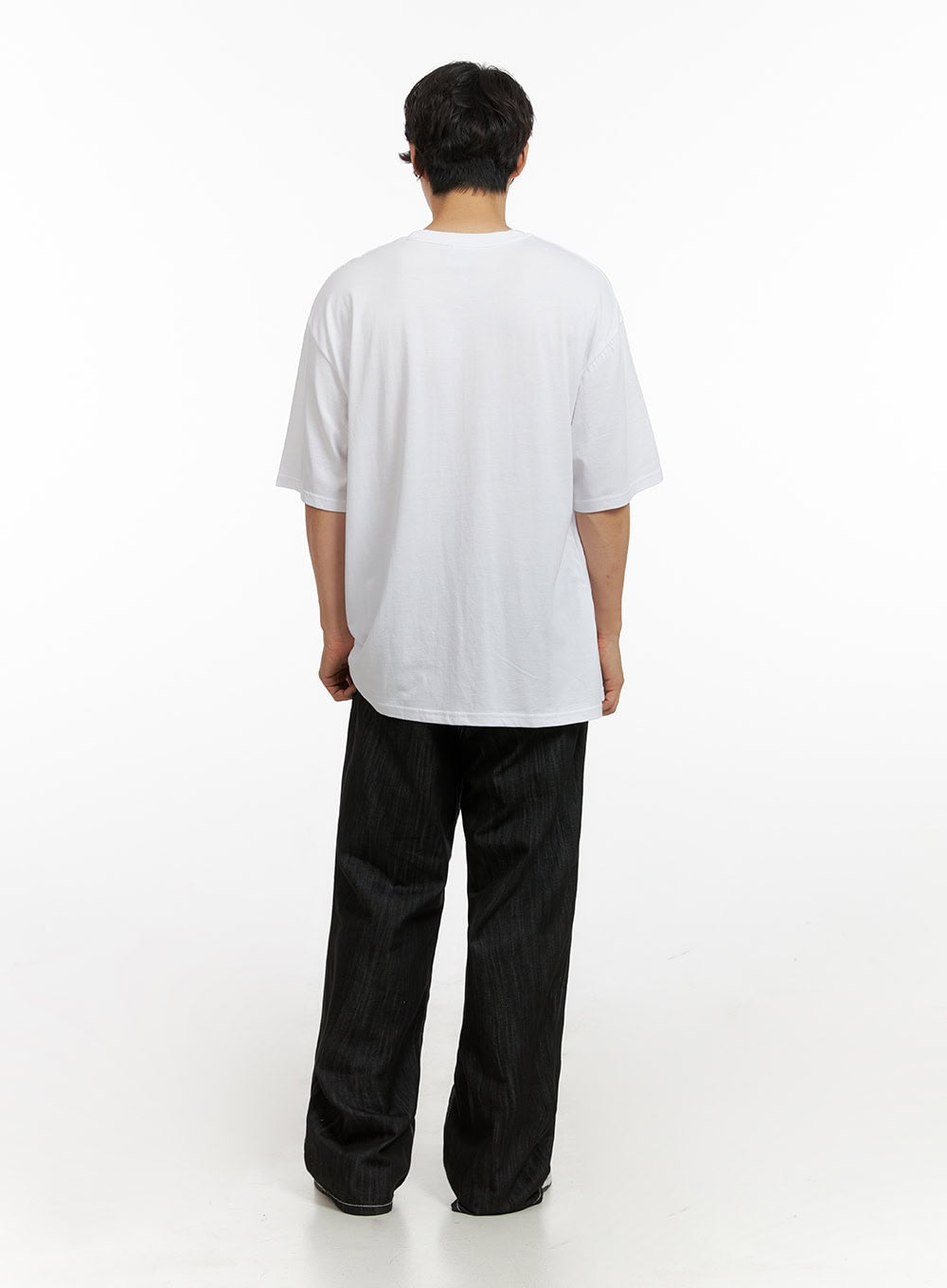 Men's Stitched Pintuck Wide Leg Pants IG409