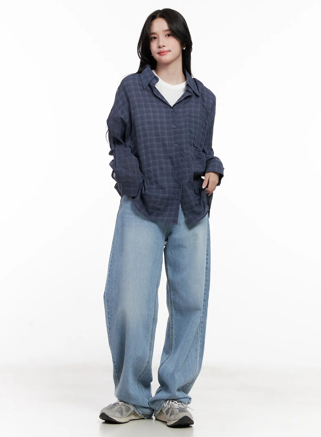 Classic Round-Neck Stretch Top CL515