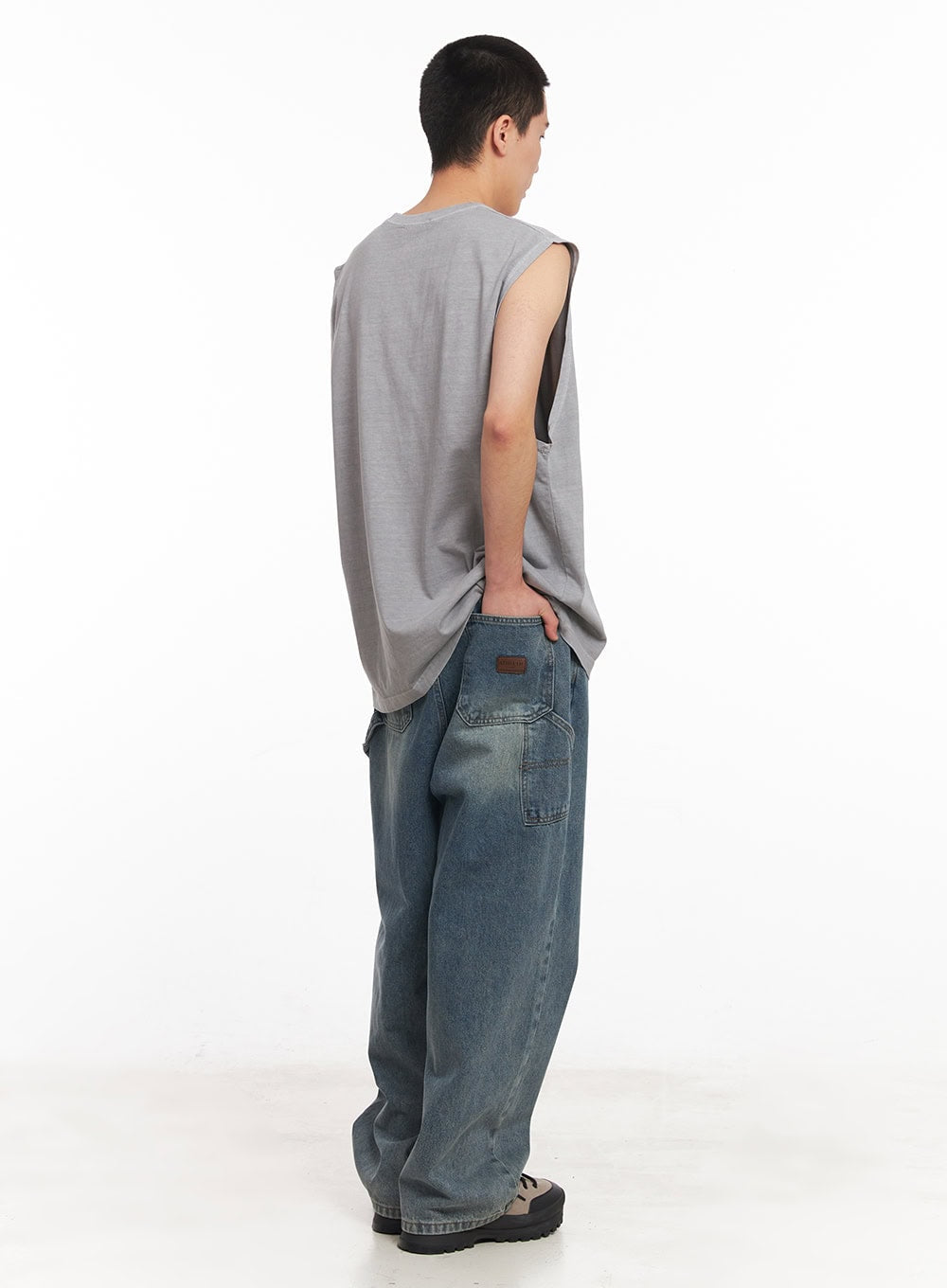 Men's Los Angeles Graphic Loose-Fit Sleeveless Shirt IY506