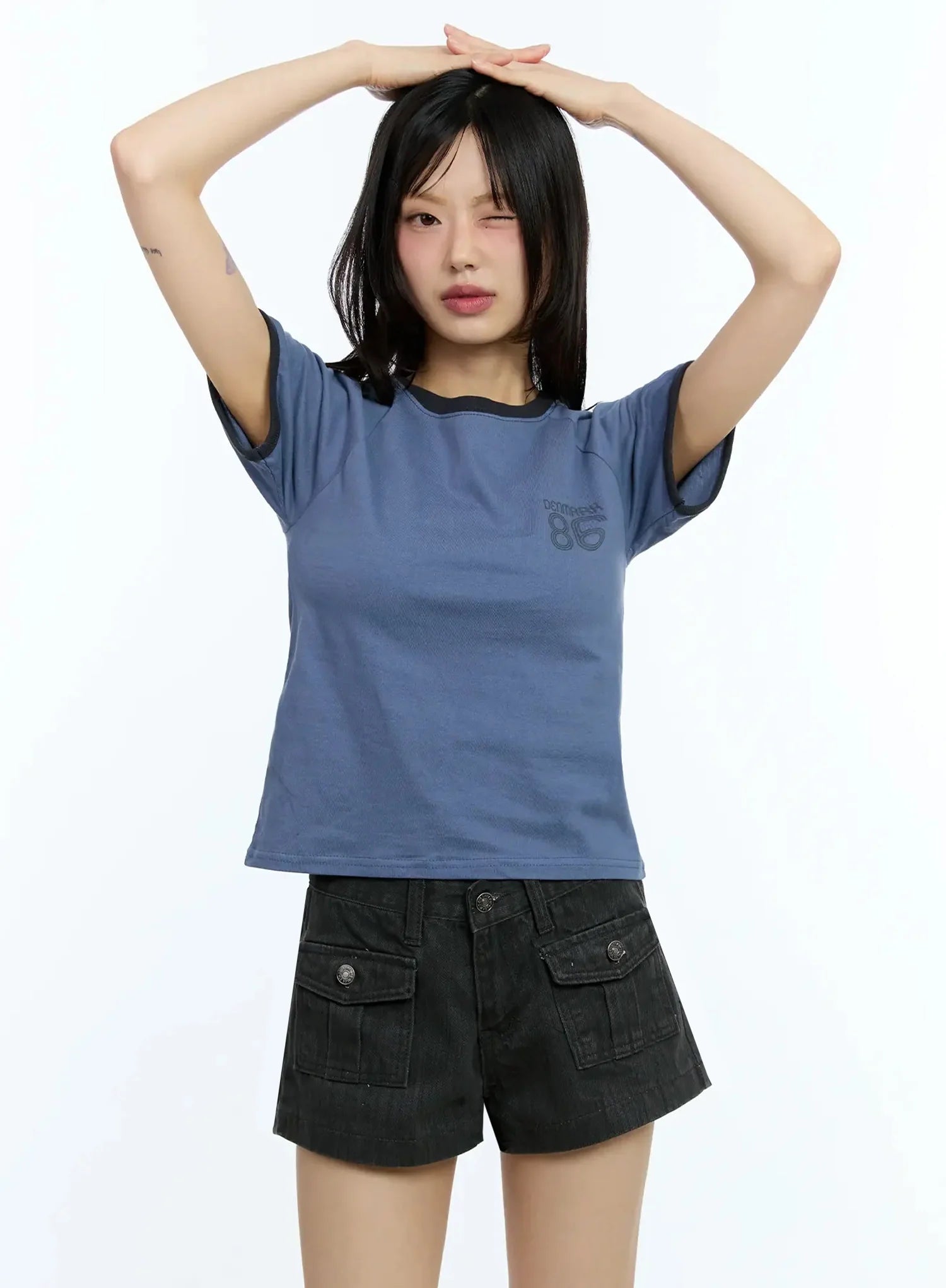 Two-Tone Graphic Tee IU524