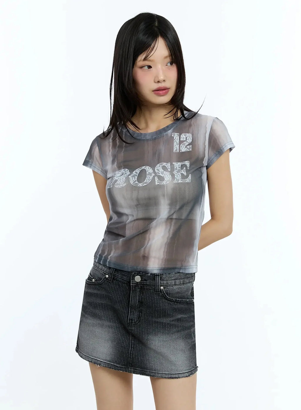 Sheer Graphic Tee IU525