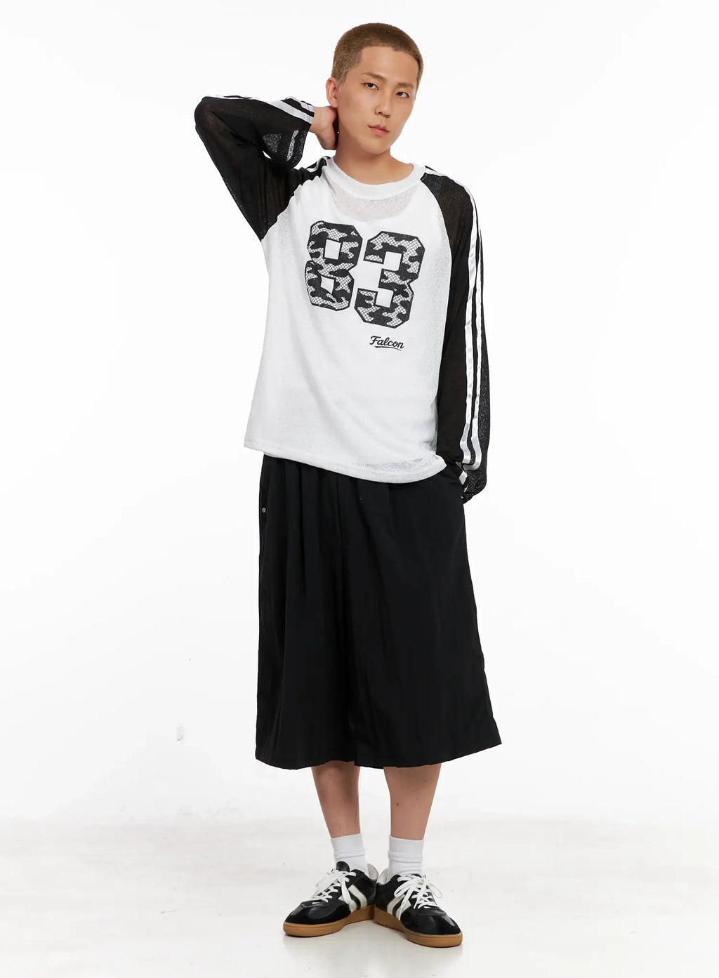 Men's Graphic Mesh Long-Sleeve Tee IL521