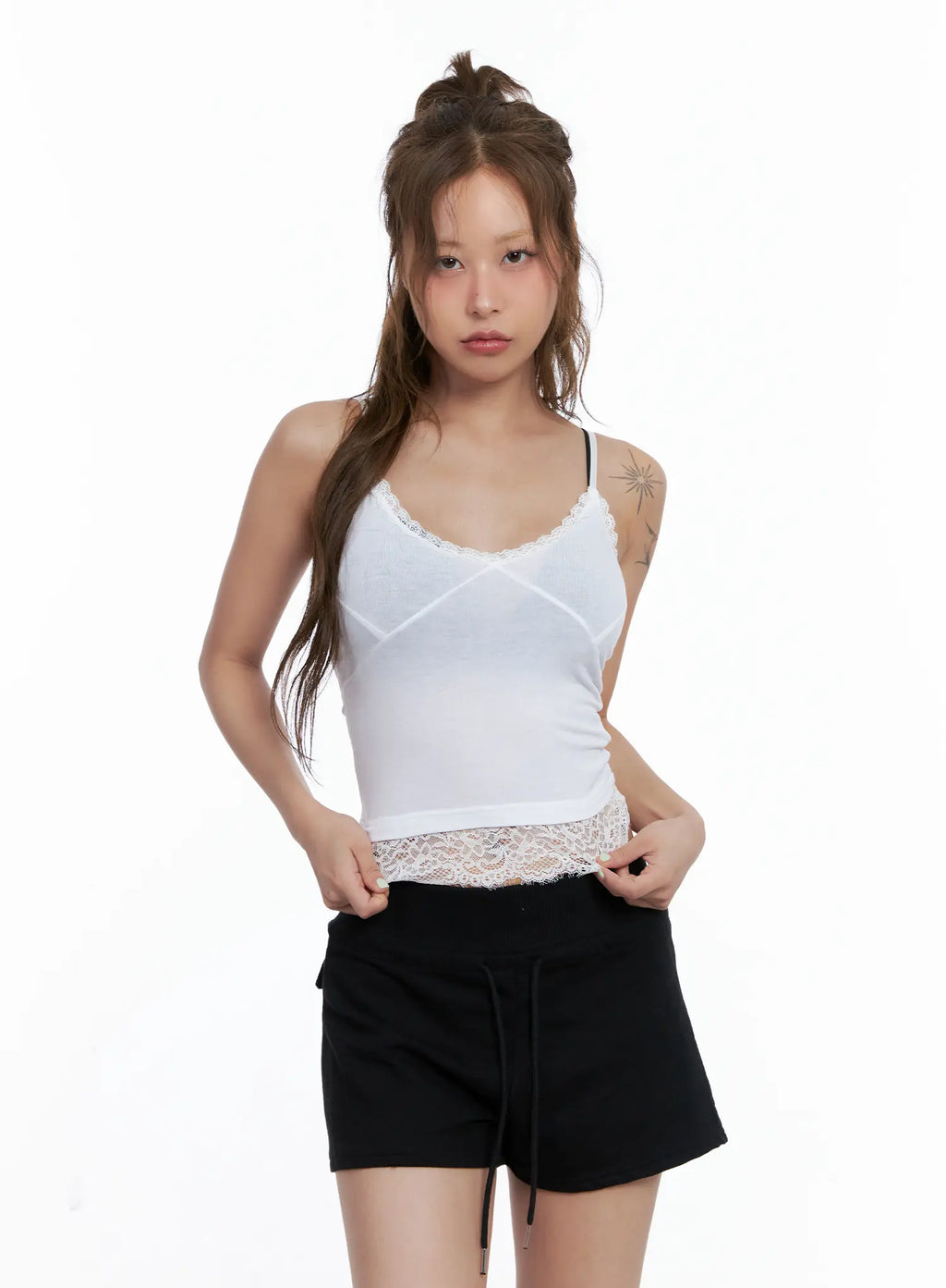 V-Neck Lace Cami Top CL510