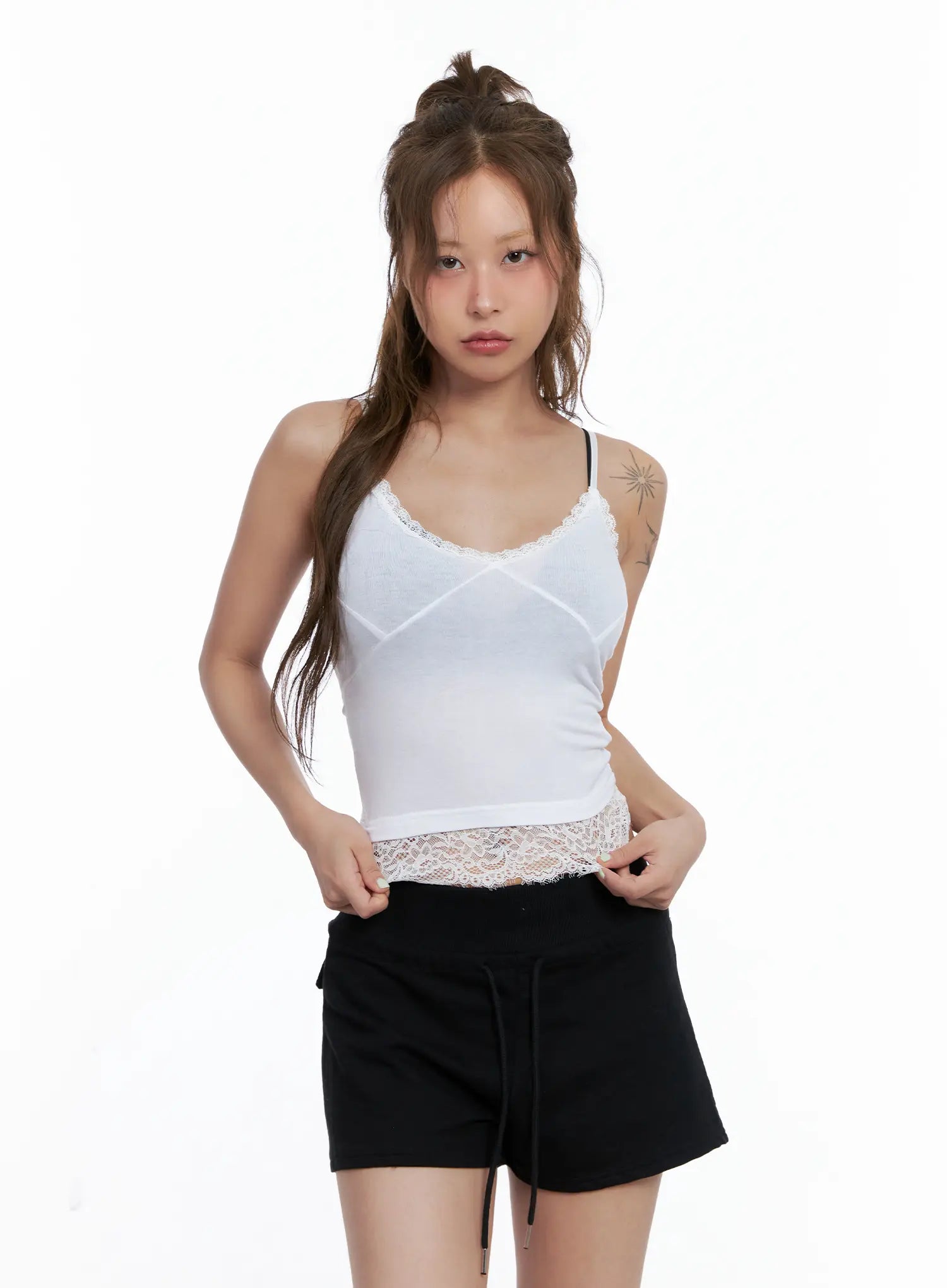 V-Neck Lace Cami Top CL510