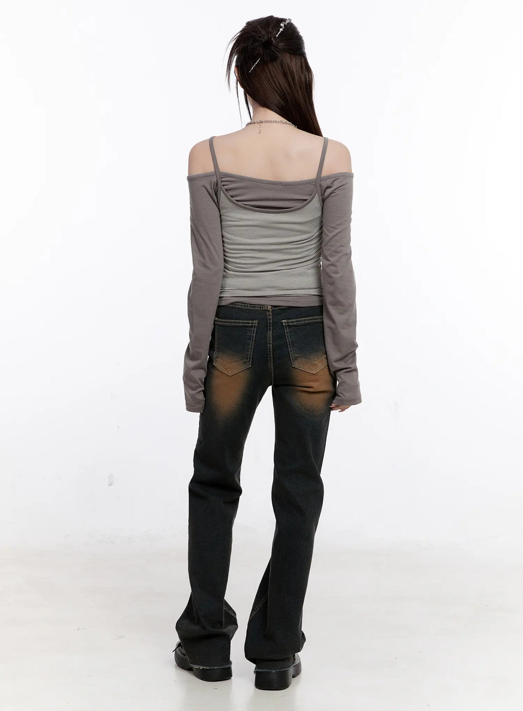 Dalia Vintage Washed Flare Jeans CO501