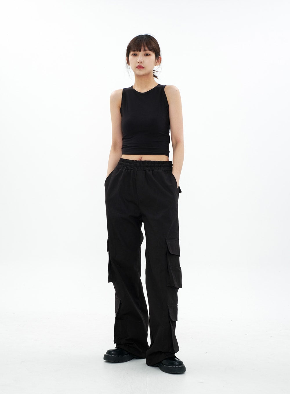 Round Neck Cropped Tank Top CA05