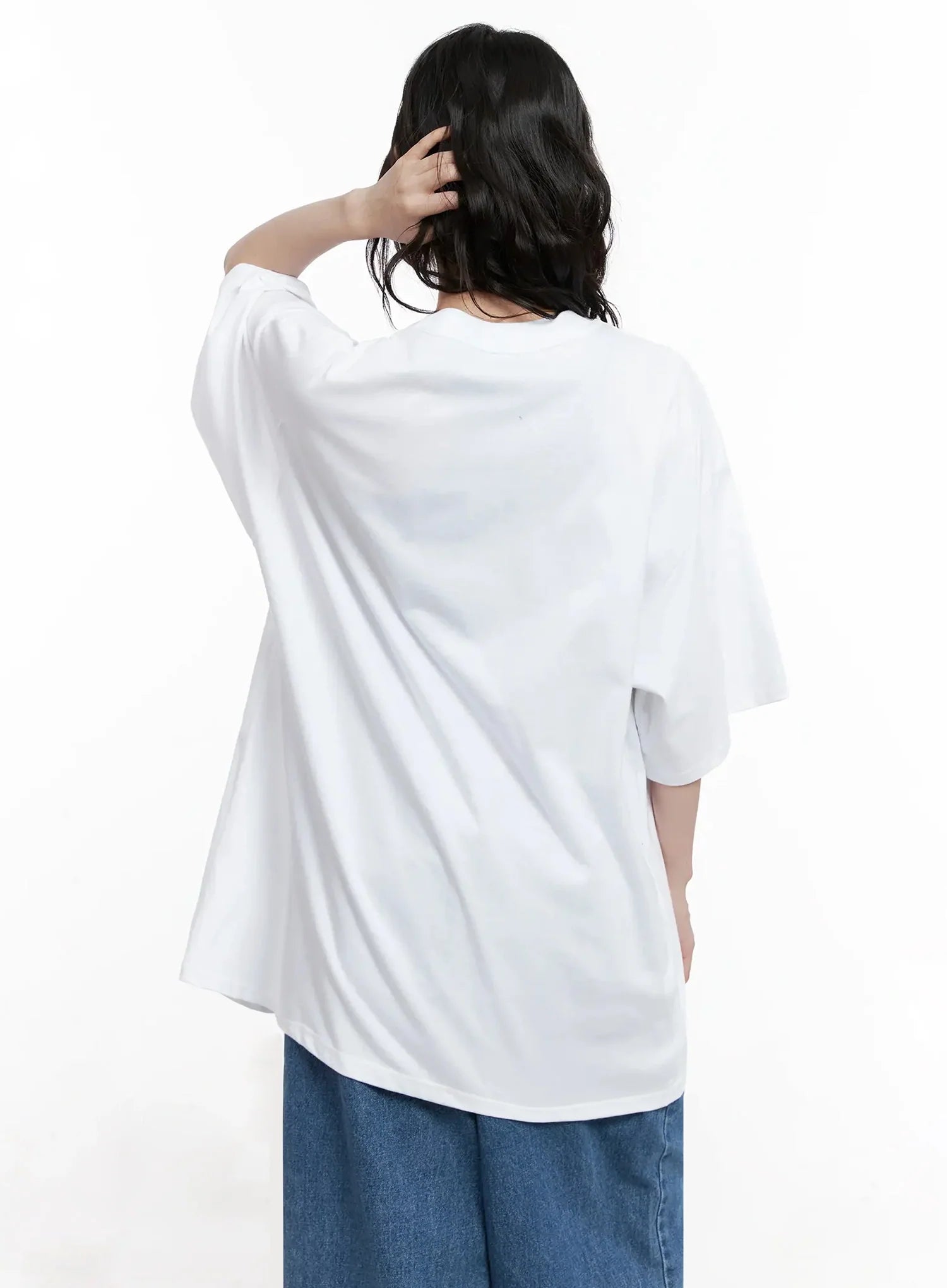 Oversized Statement Graphic T-Shirt IL528