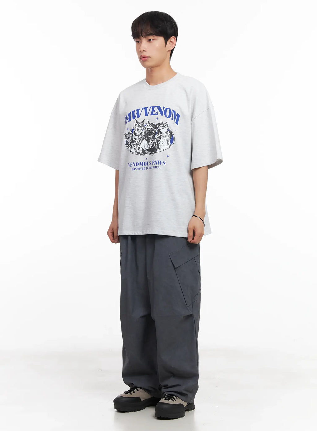 Men's Wide-Leg Cargo Pants IU519