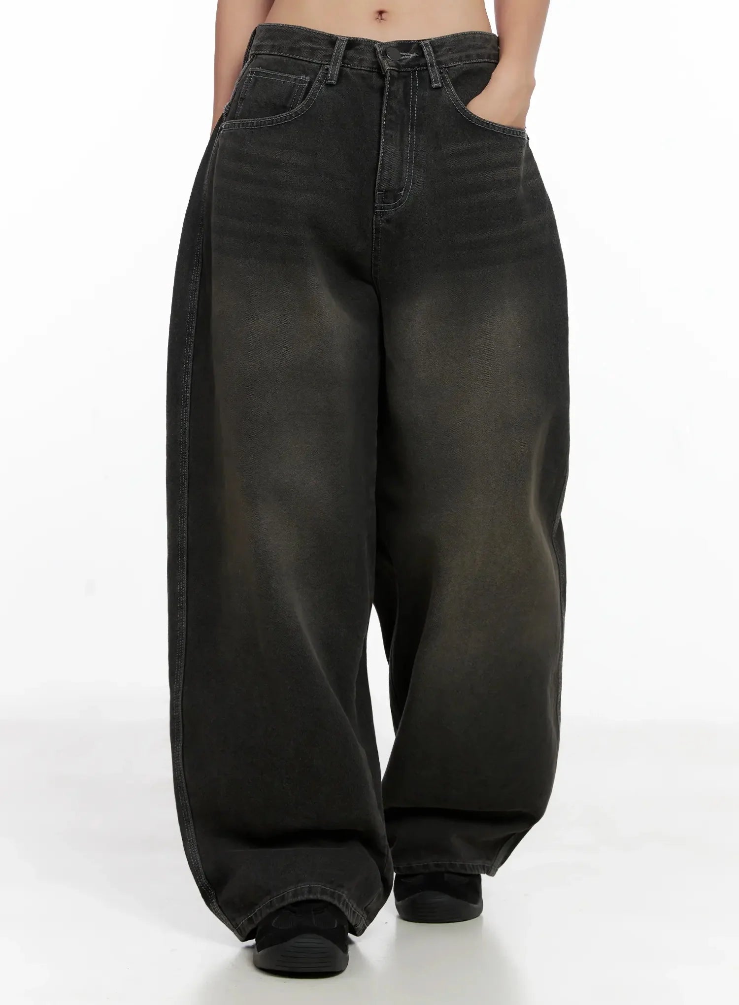 Hari Dark Washed Baggy Jeans IG527