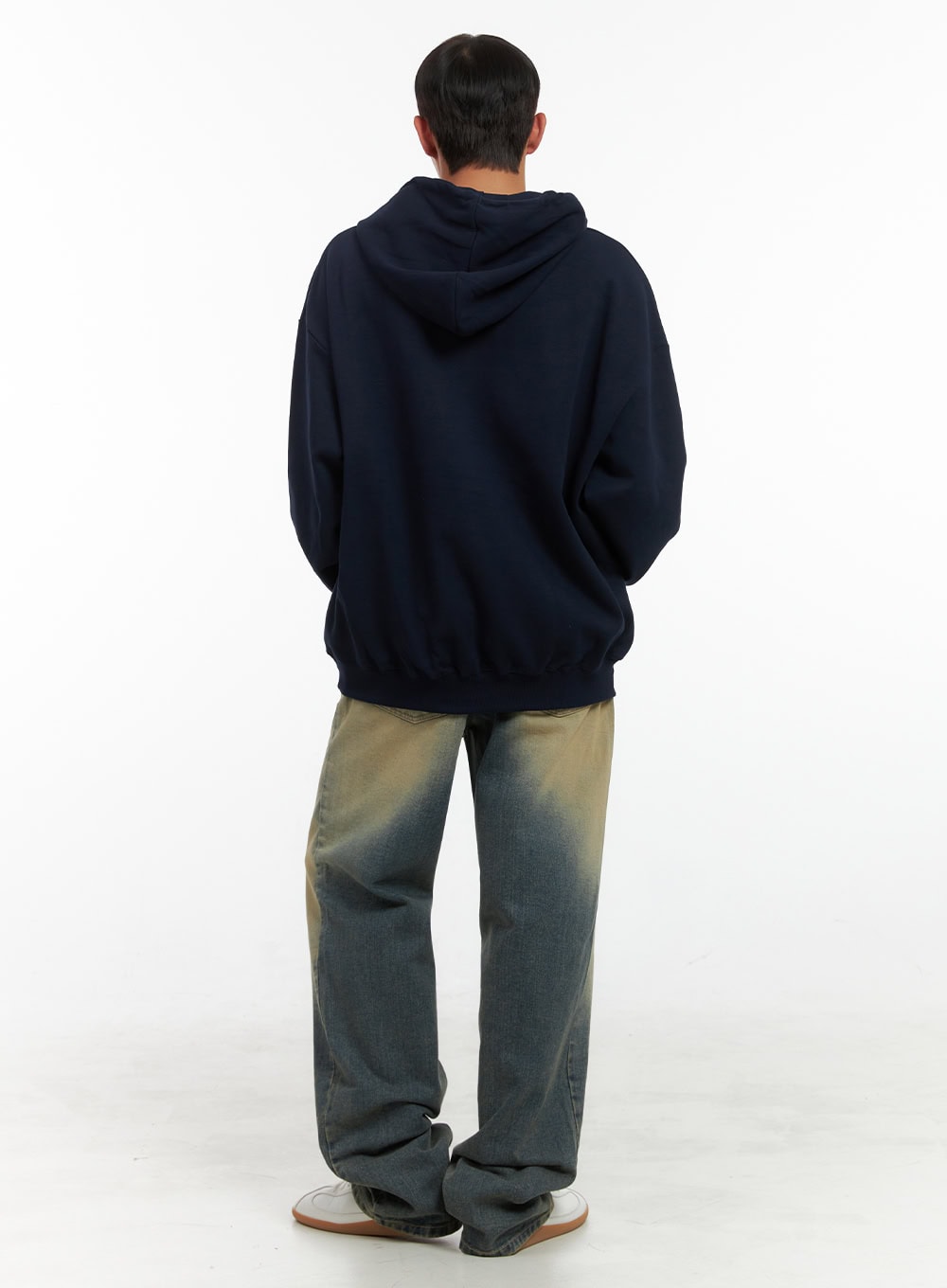 Men's Graphic Hooded Sweatshirt (Dark blue) IS420